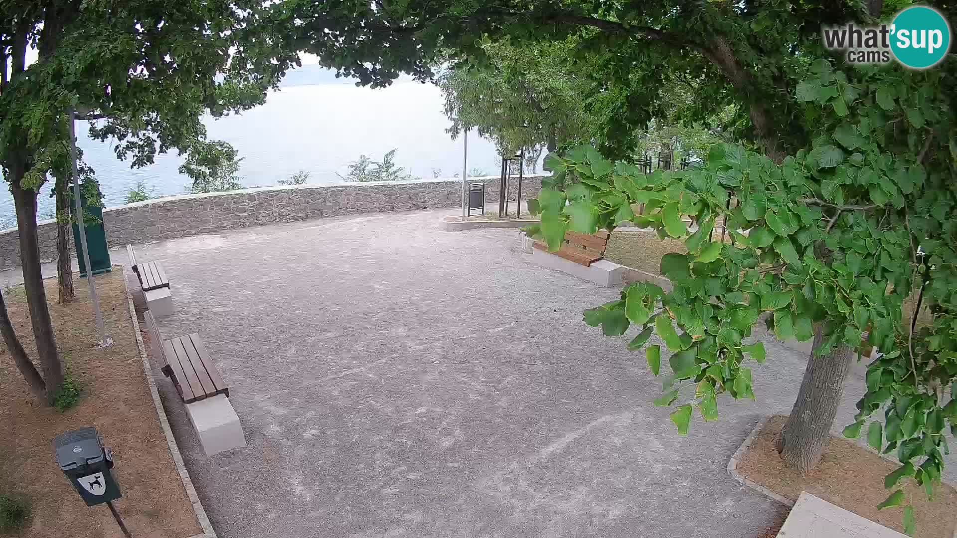 Senj Live Webcam – Schriftstellerpark und Velebit-Kanal