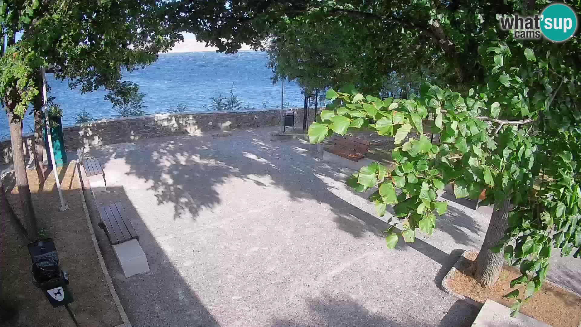 Senj Live Cam – Writers’ Park and the Velebit Channel