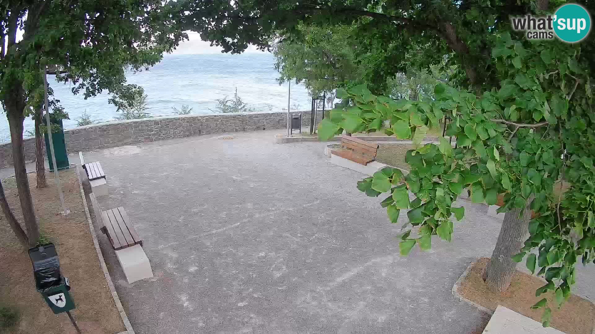 Senj Live Webcam – Schriftstellerpark und Velebit-Kanal