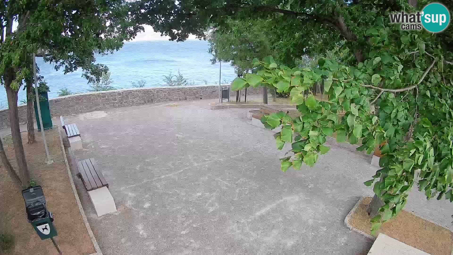 Senj Live Webcam – Schriftstellerpark und Velebit-Kanal