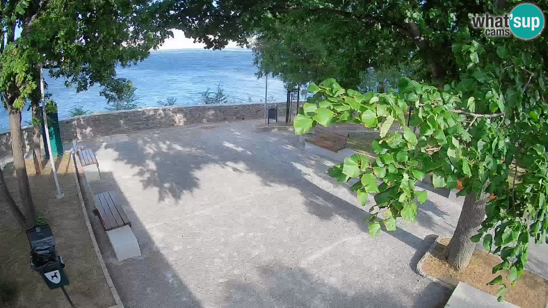 Senj Live Cam – Writers’ Park and the Velebit Channel