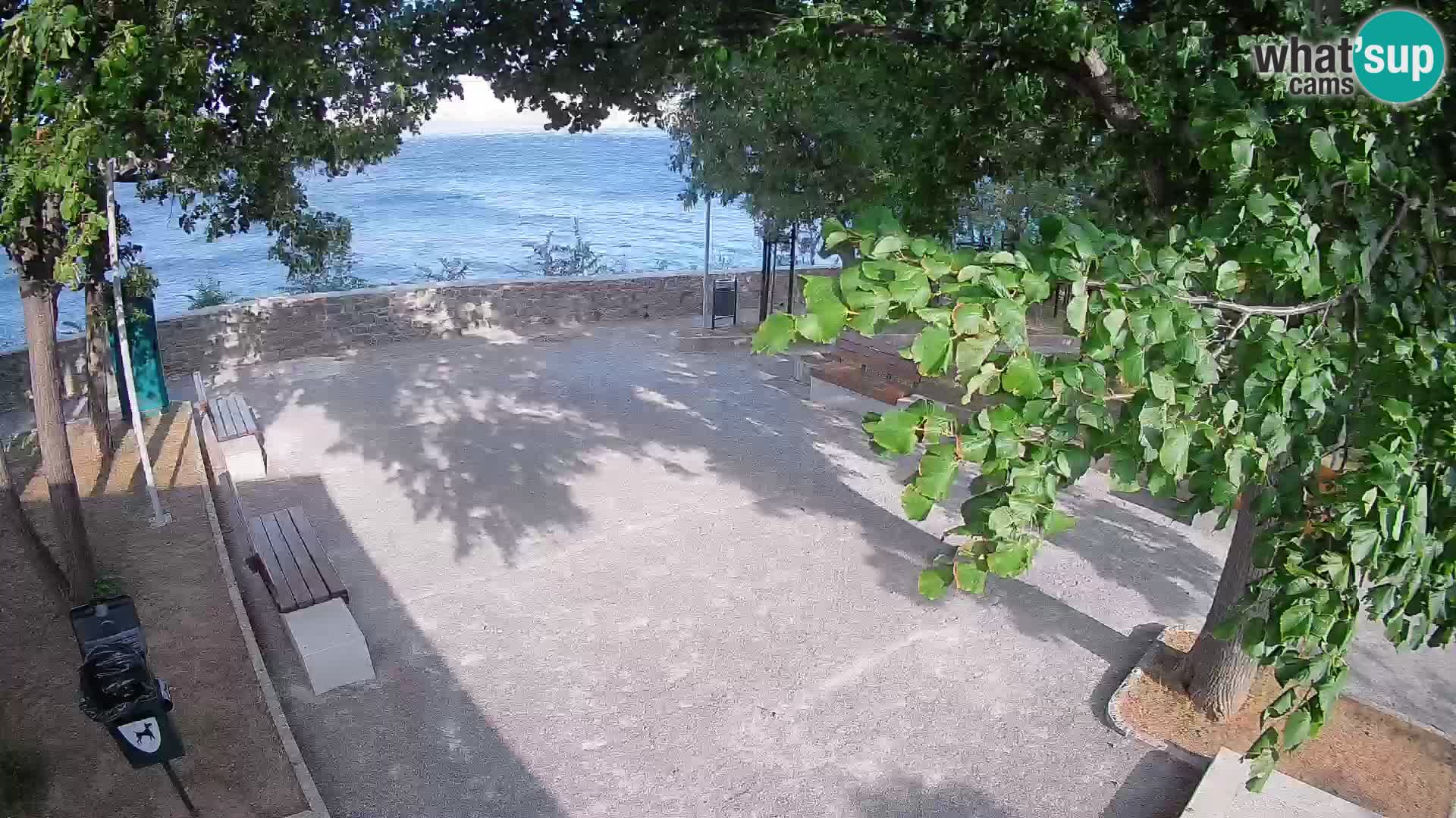 Senj Live Webcam – Schriftstellerpark und Velebit-Kanal