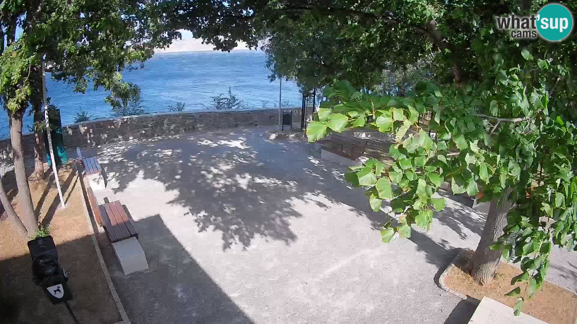 Senj Live Cam – Writers’ Park and the Velebit Channel