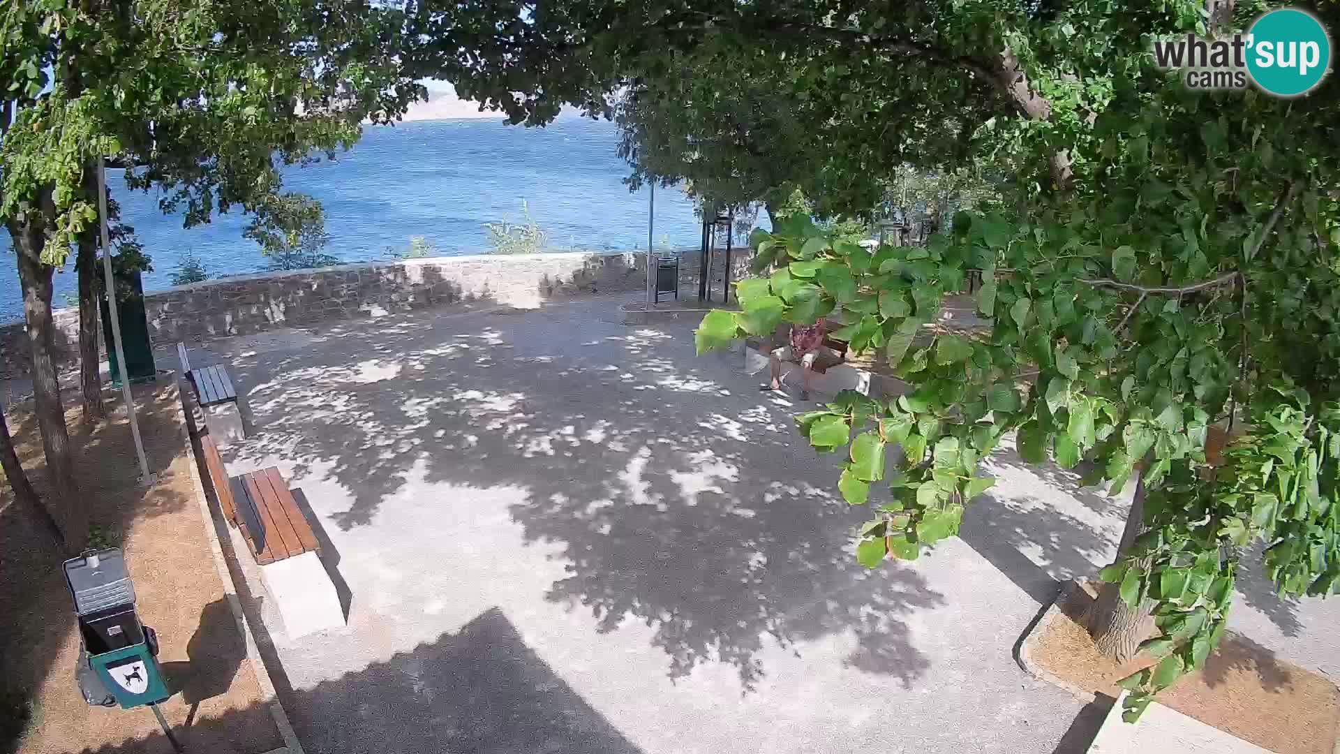 Senj Live Webcam – Schriftstellerpark und Velebit-Kanal