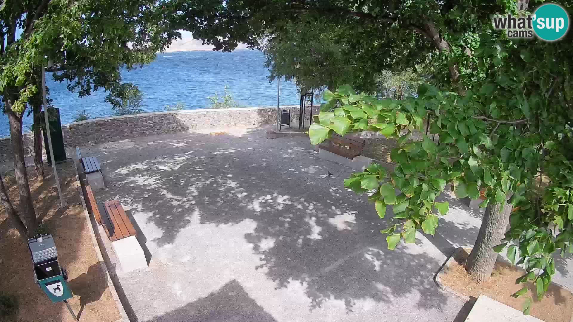 Senj Live Webcam – Schriftstellerpark und Velebit-Kanal