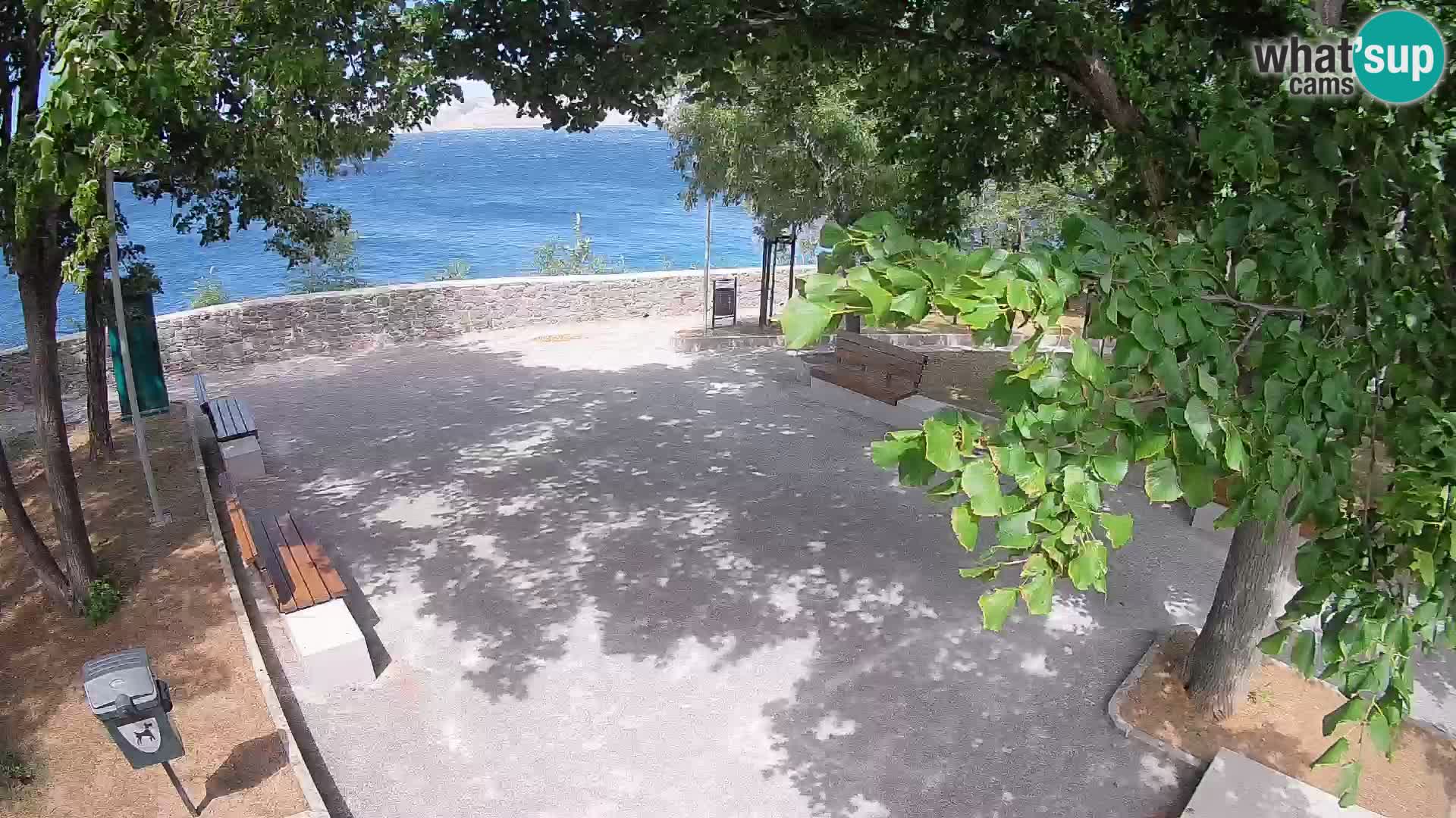 Senj Live Cam – Writers’ Park and the Velebit Channel