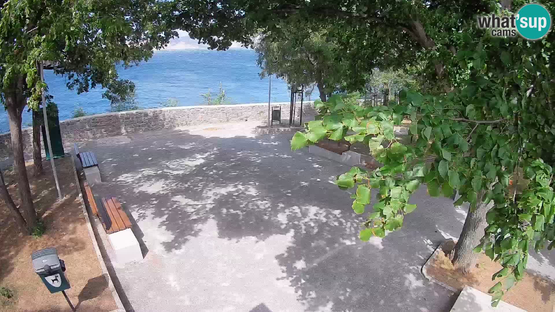 Senj Live Webcam – Schriftstellerpark und Velebit-Kanal