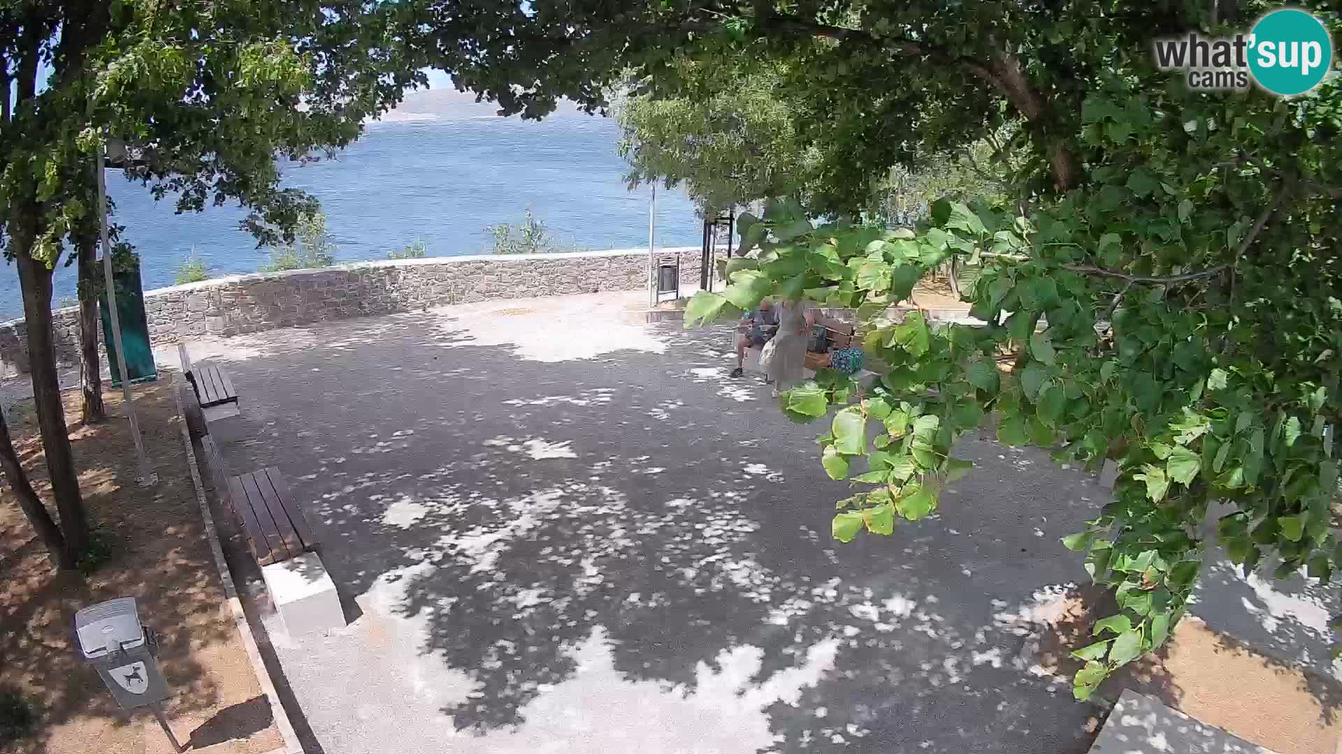 Senj Live Webcam – Schriftstellerpark und Velebit-Kanal