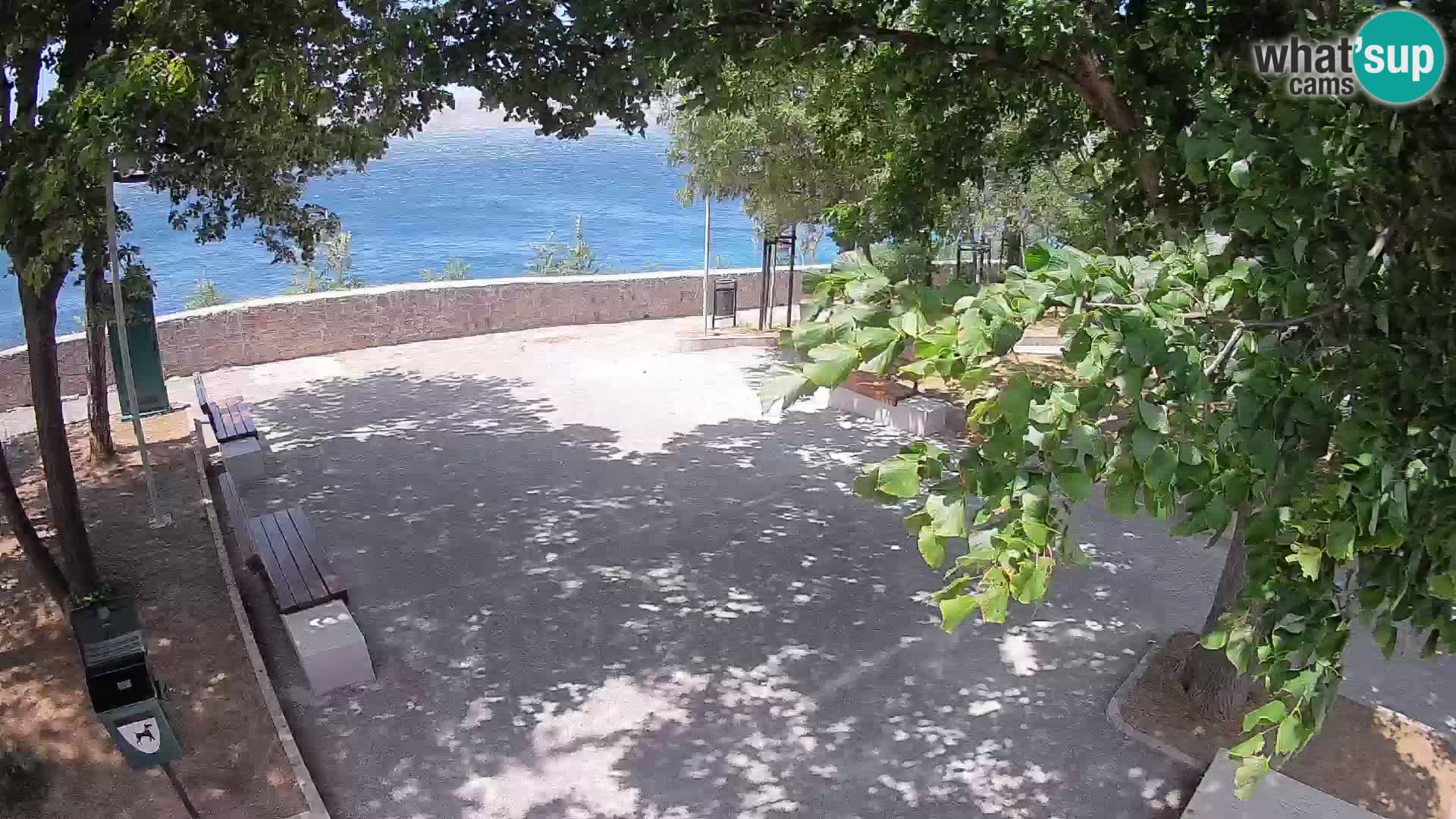 Senj Live Cam – Writers’ Park and the Velebit Channel