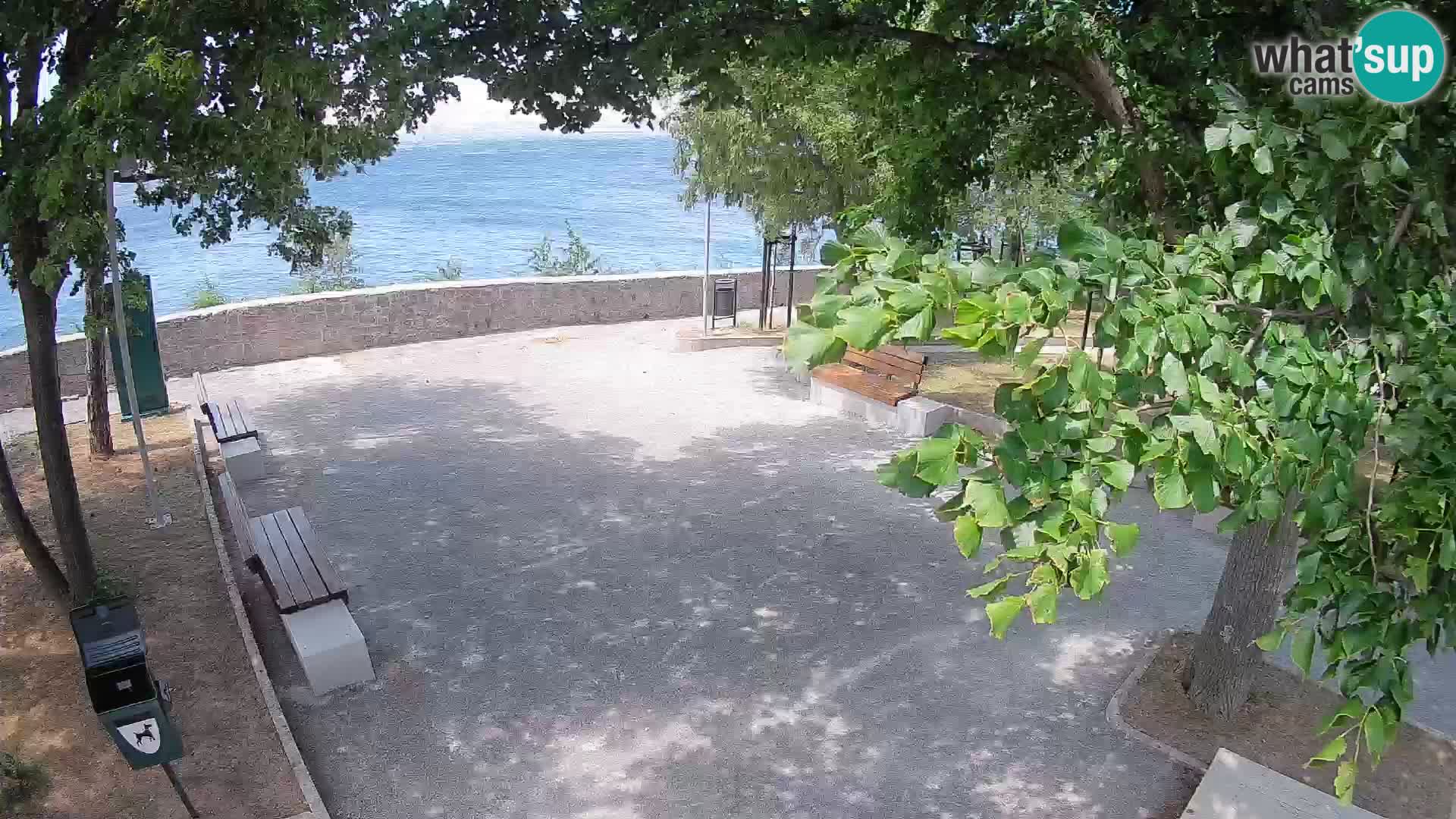 Senj Live Cam – Writers’ Park and the Velebit Channel