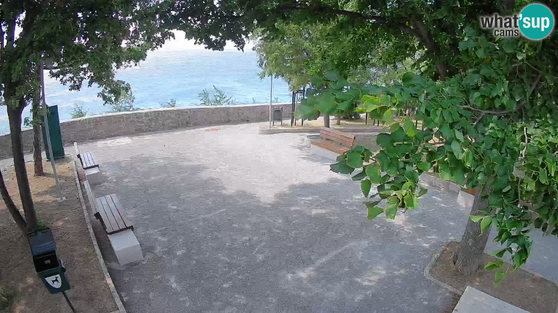 Senj Live Cam – Writers’ Park and the Velebit Channel