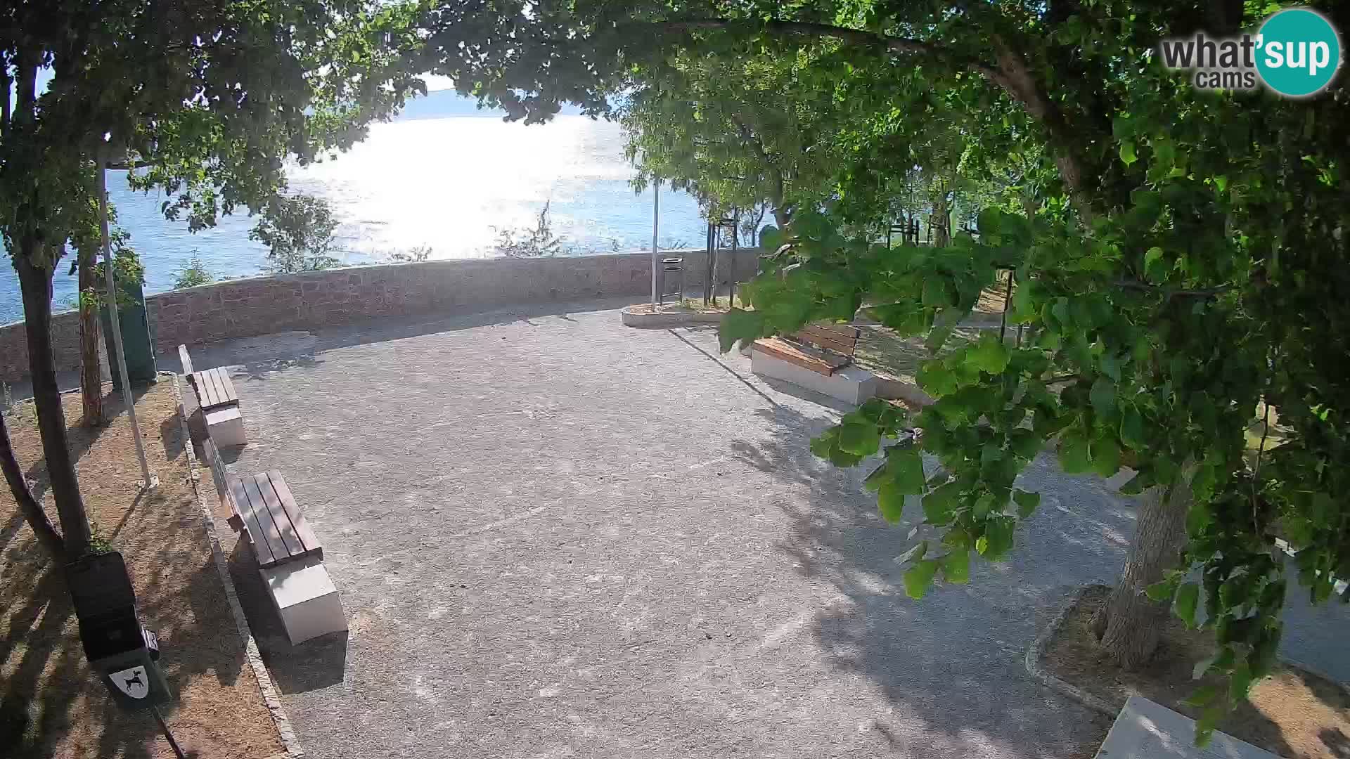 Senj Live Cam – Writers’ Park and the Velebit Channel