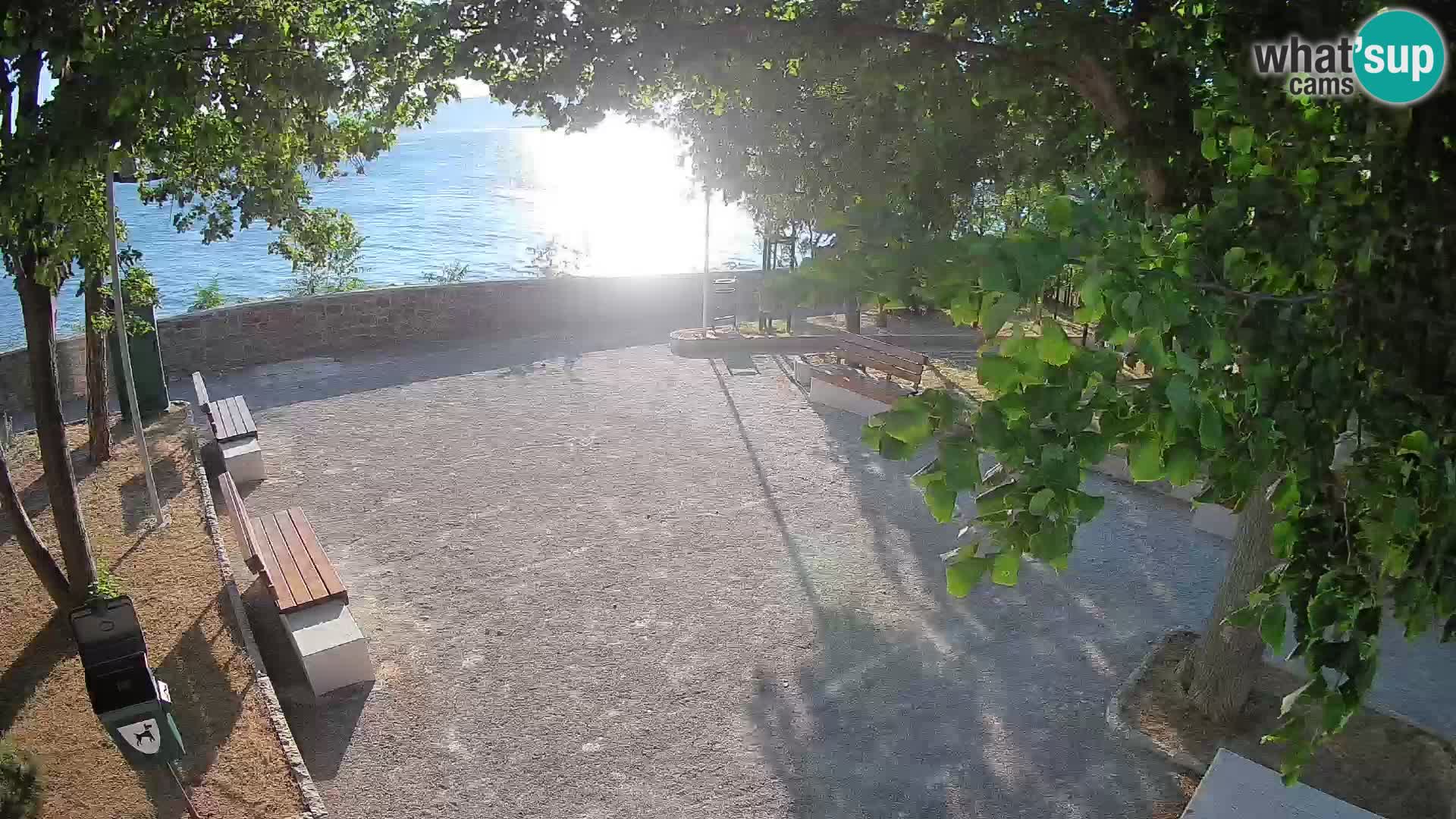 Senj Live Webcam – Schriftstellerpark und Velebit-Kanal