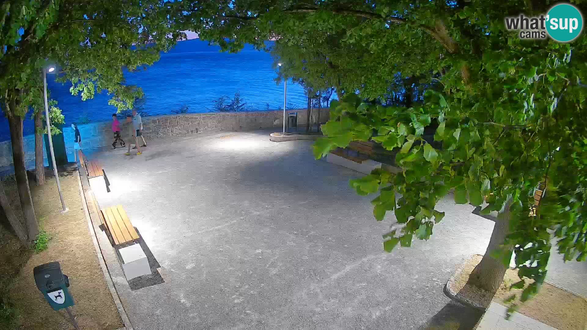 Senj Live Cam – Writers’ Park and the Velebit Channel