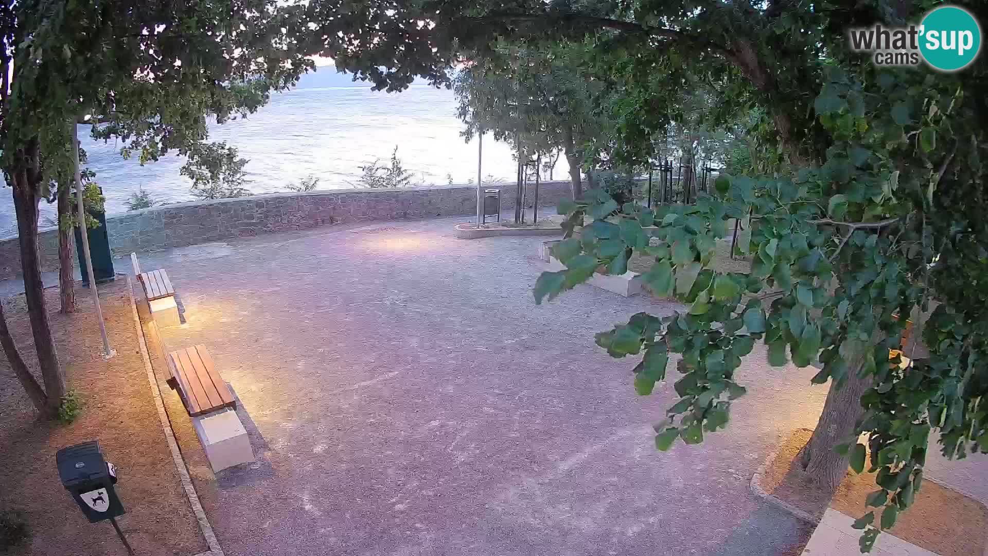 Senj Live Cam – Writers’ Park and the Velebit Channel
