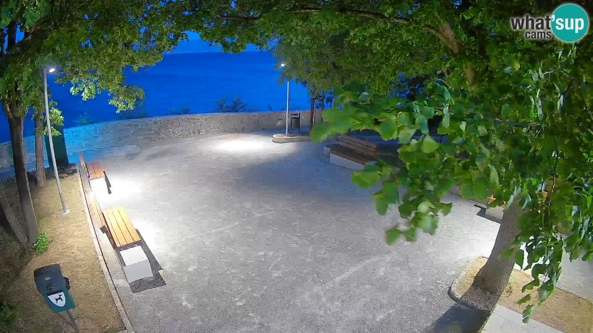 Senj Live Cam – Writers’ Park and the Velebit Channel