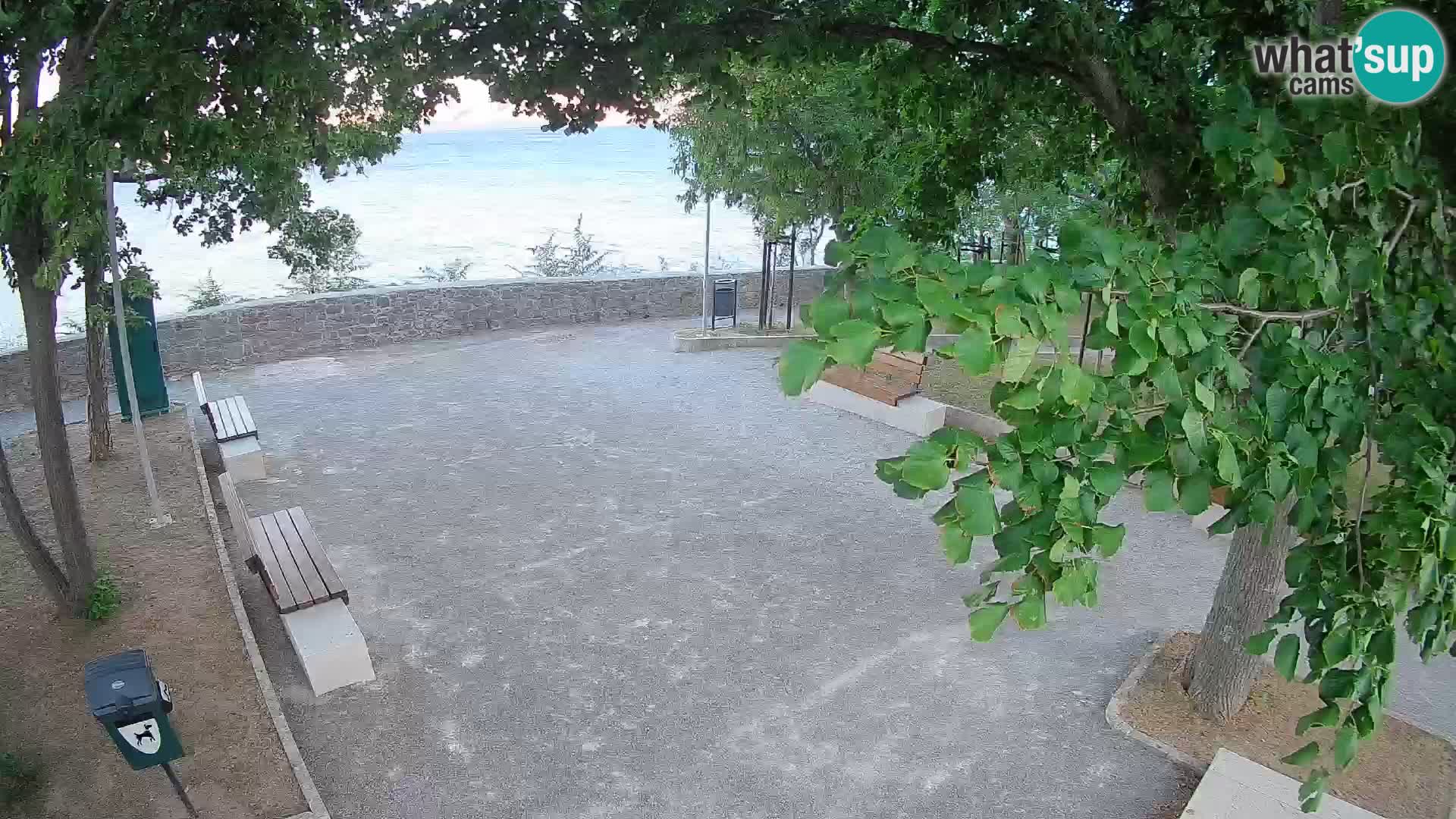 Senj Live Webcam – Schriftstellerpark und Velebit-Kanal
