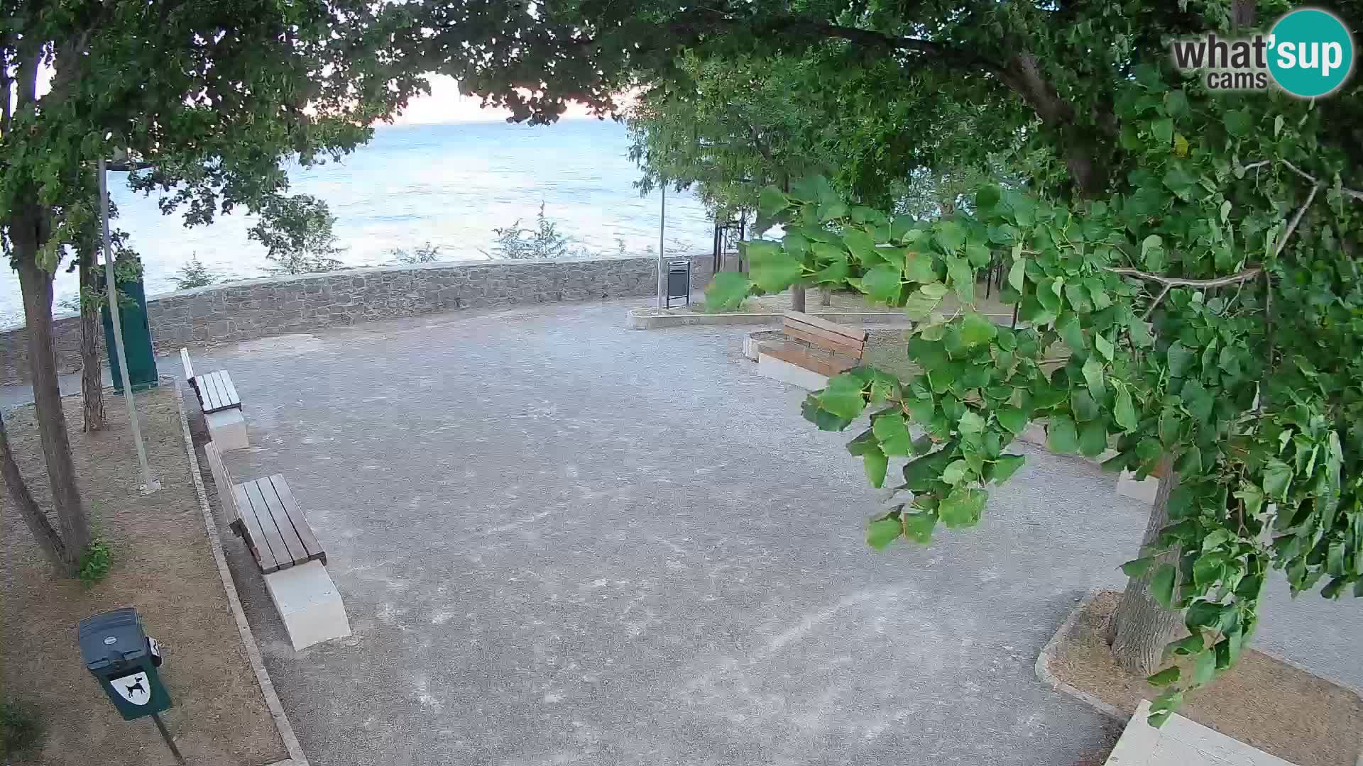 Senj Live Webcam – Schriftstellerpark und Velebit-Kanal