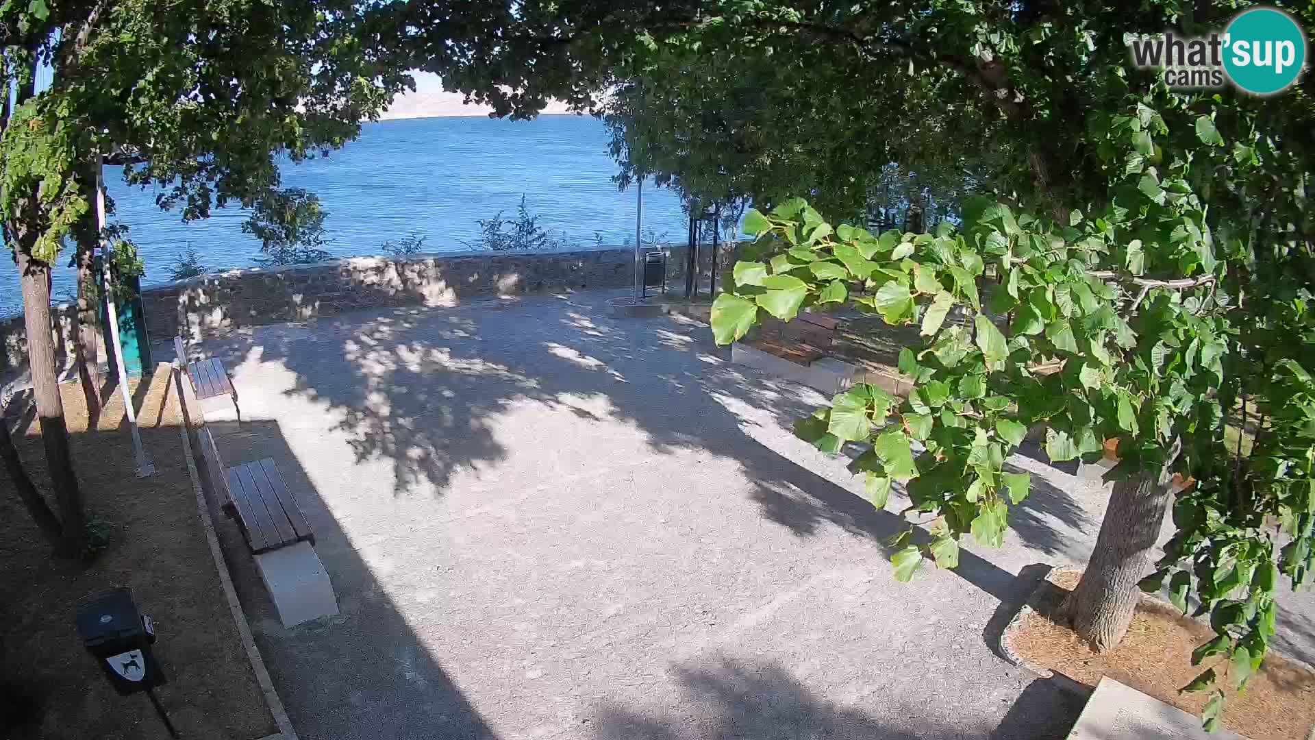 Senj Live Cam – Writers’ Park and the Velebit Channel