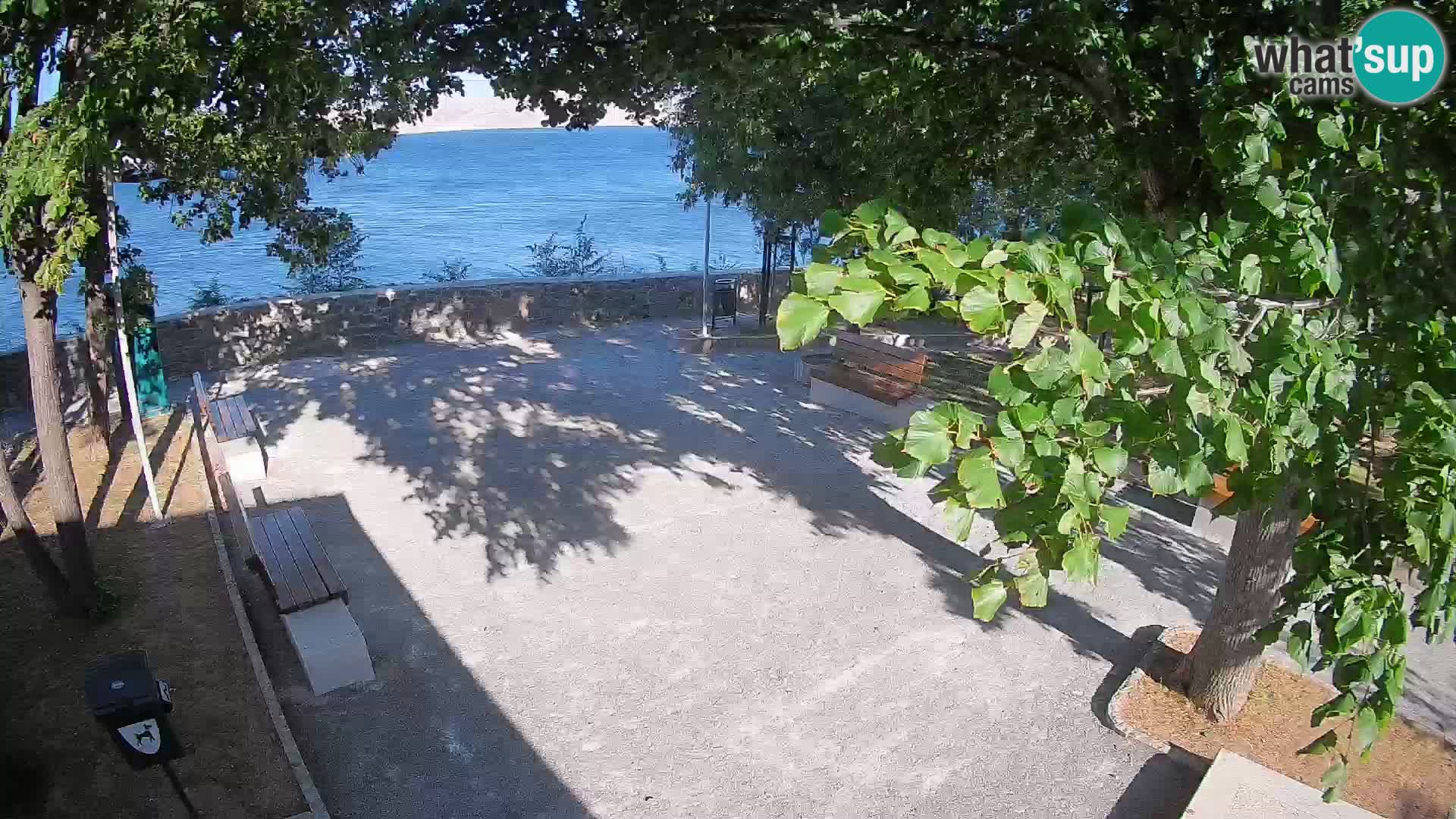 Senj Live Webcam – Schriftstellerpark und Velebit-Kanal