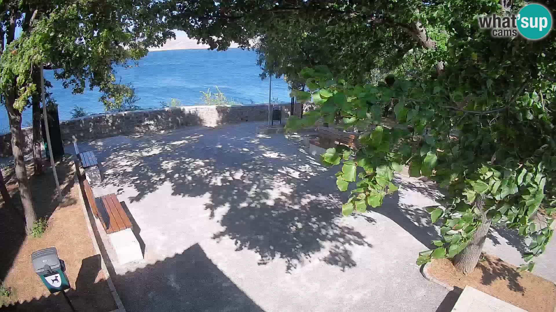 Senj Live Cam – Writers’ Park and the Velebit Channel