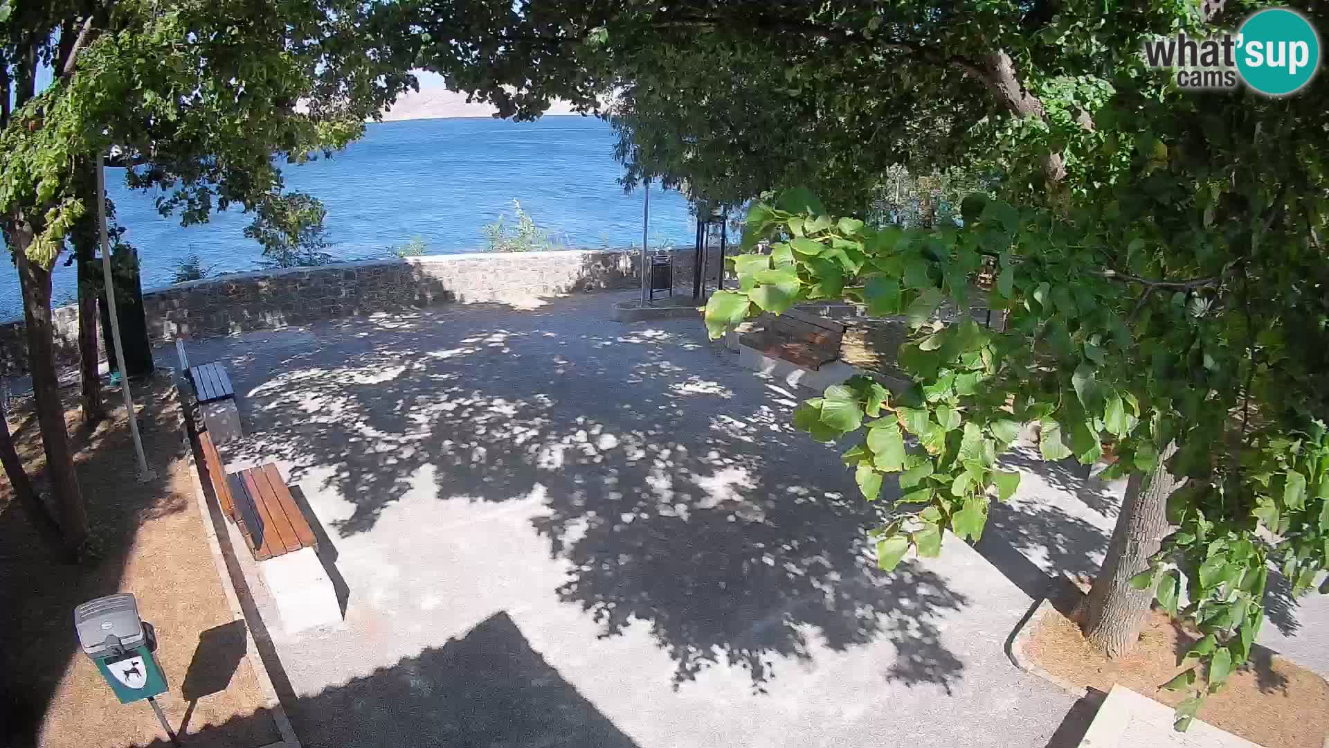 Senj Live Webcam – Schriftstellerpark und Velebit-Kanal