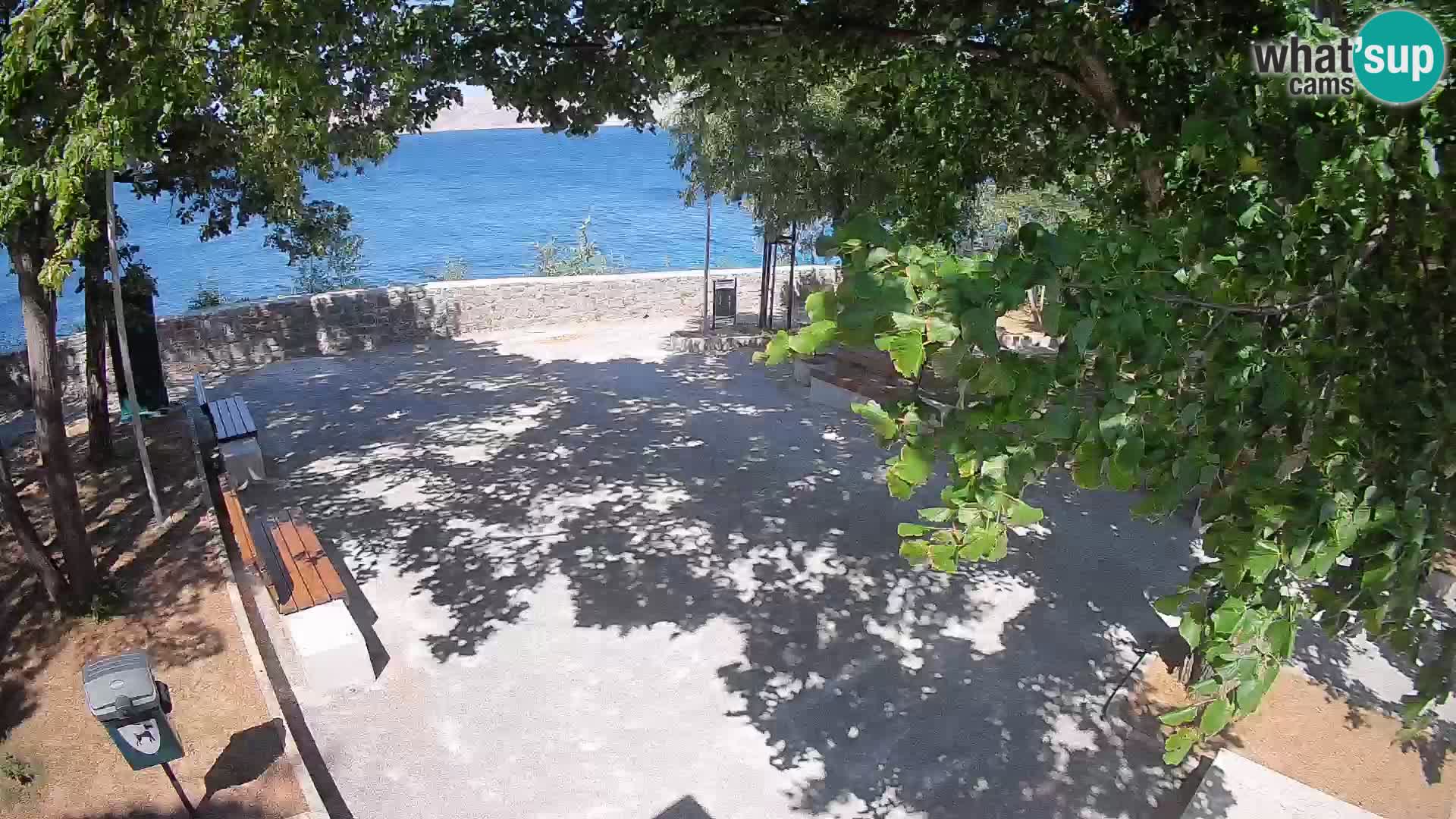 Senj Live Cam – Writers’ Park and the Velebit Channel