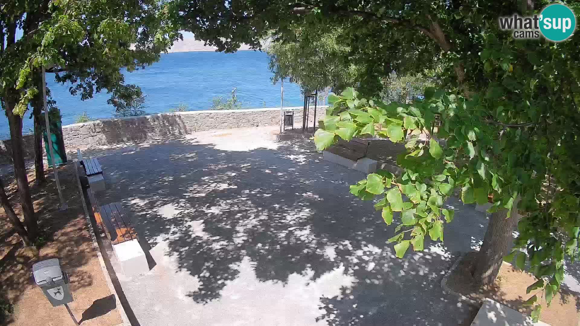 Senj Live Cam – Writers’ Park and the Velebit Channel