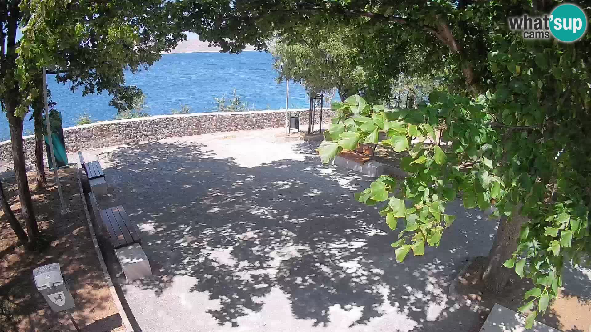 Senj Live Cam – Writers’ Park and the Velebit Channel