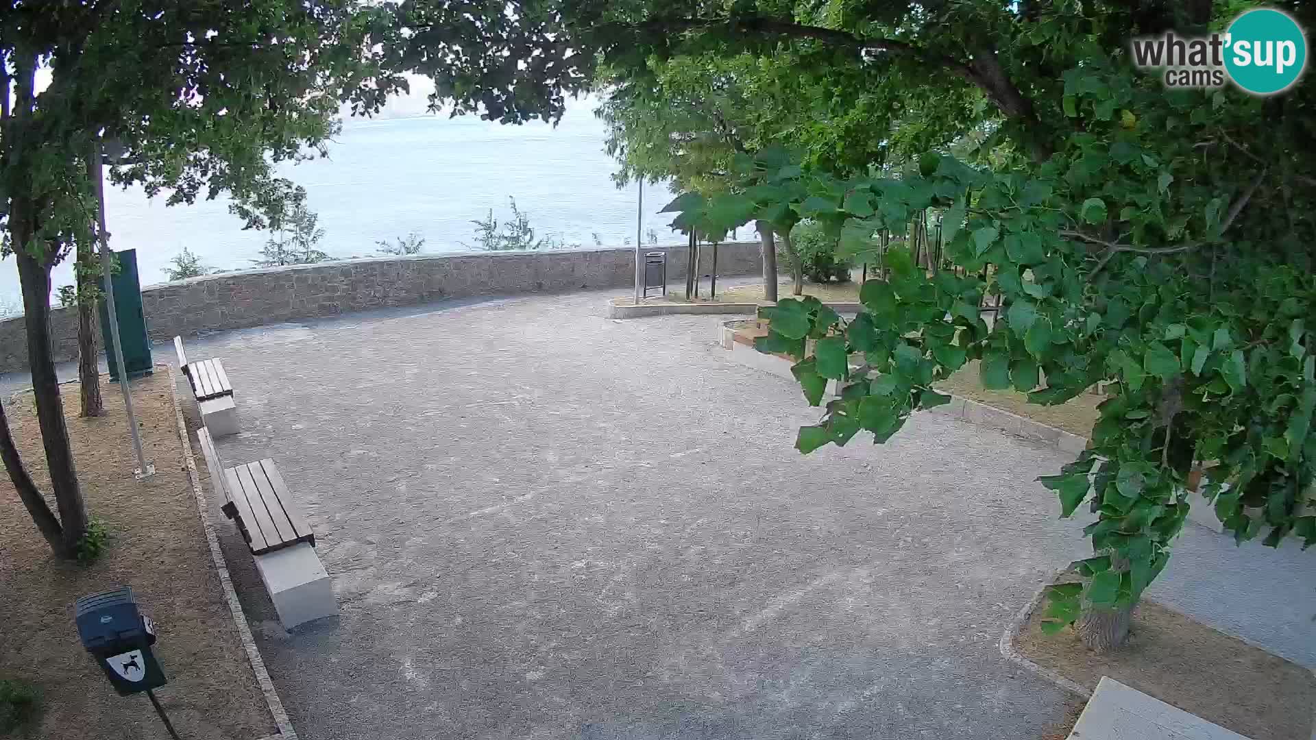 Senj Live Cam – Writers’ Park and the Velebit Channel