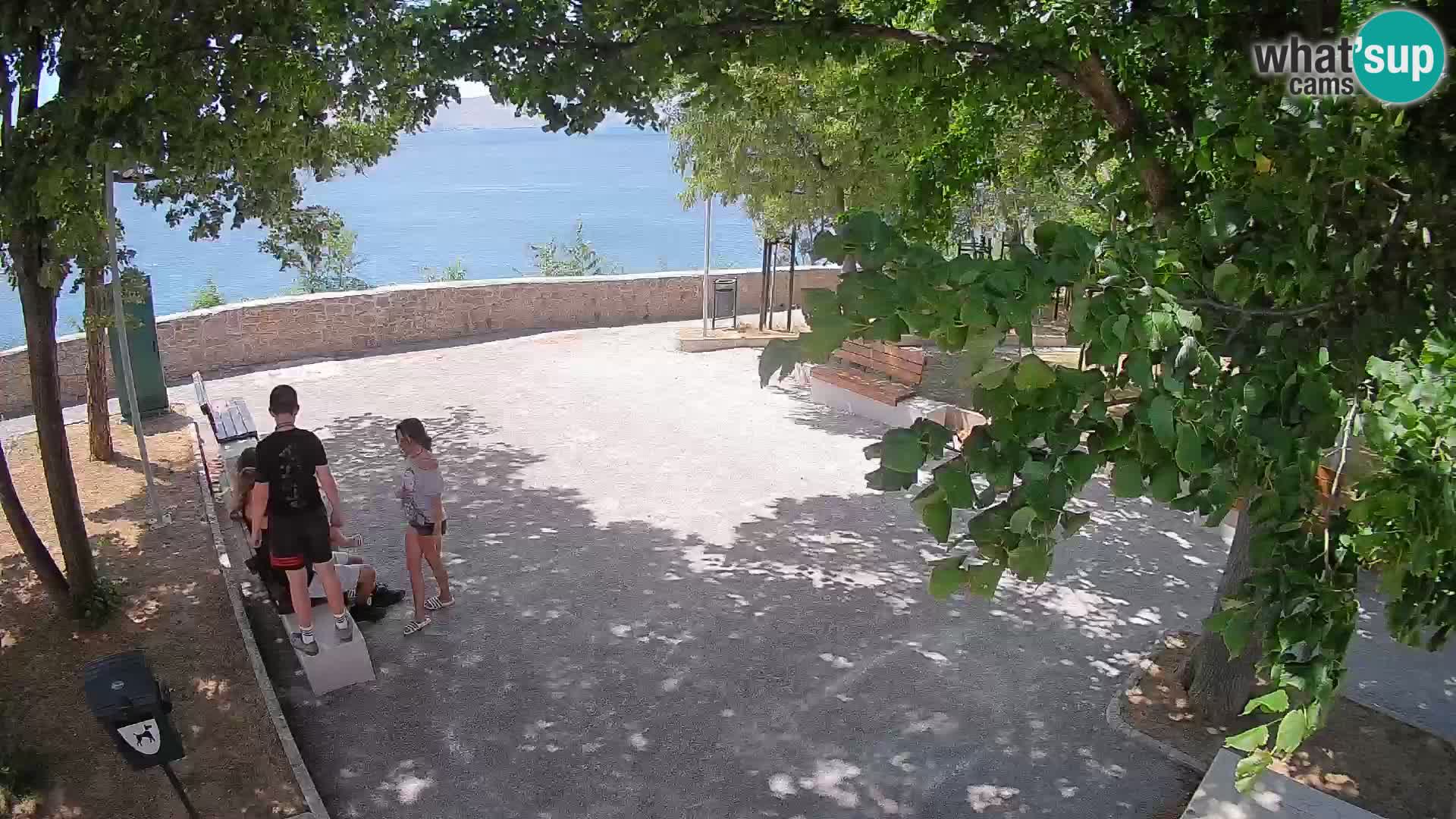 Senj Live Cam – Writers’ Park and the Velebit Channel