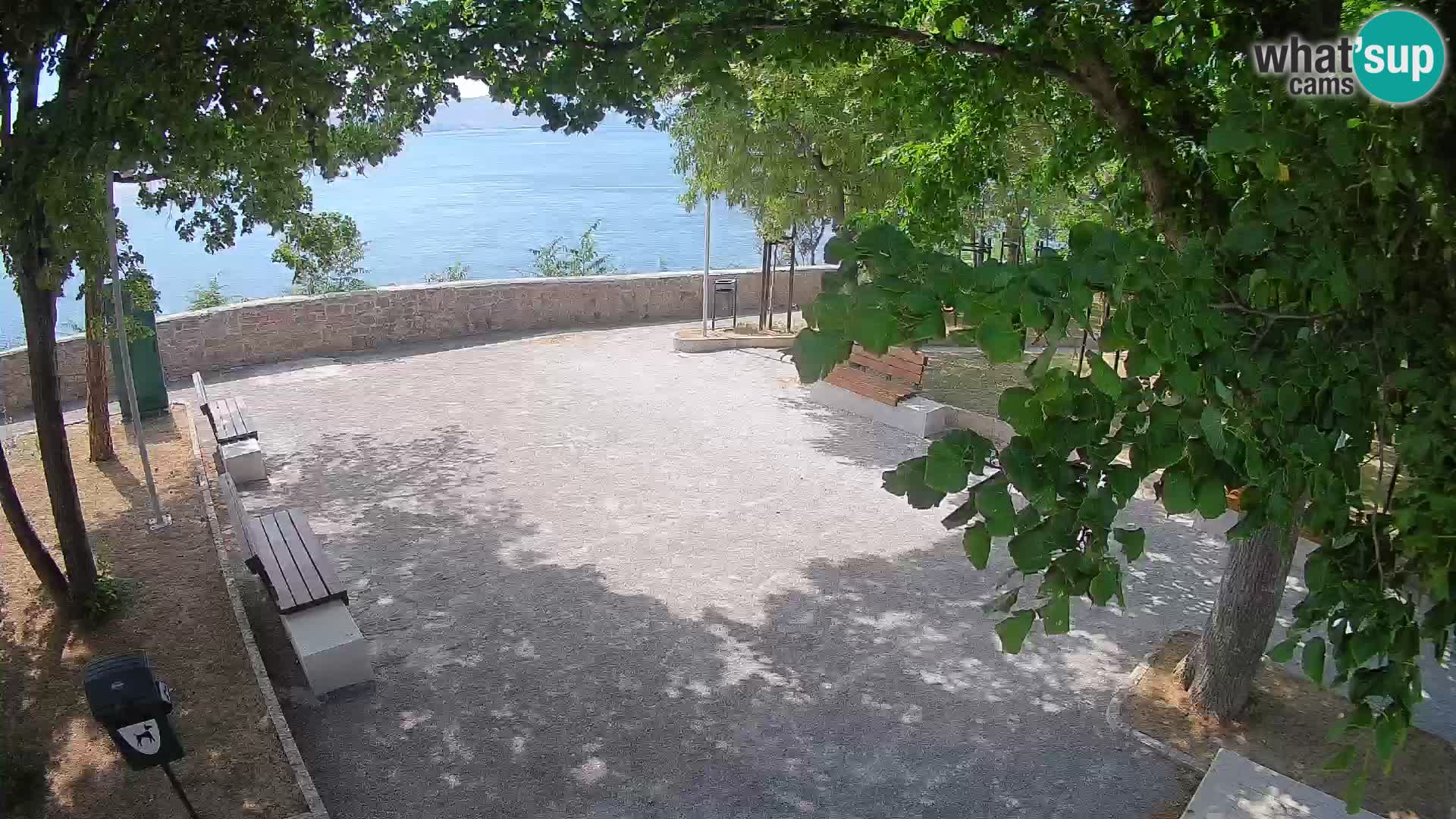 Senj Live Cam – Writers’ Park and the Velebit Channel
