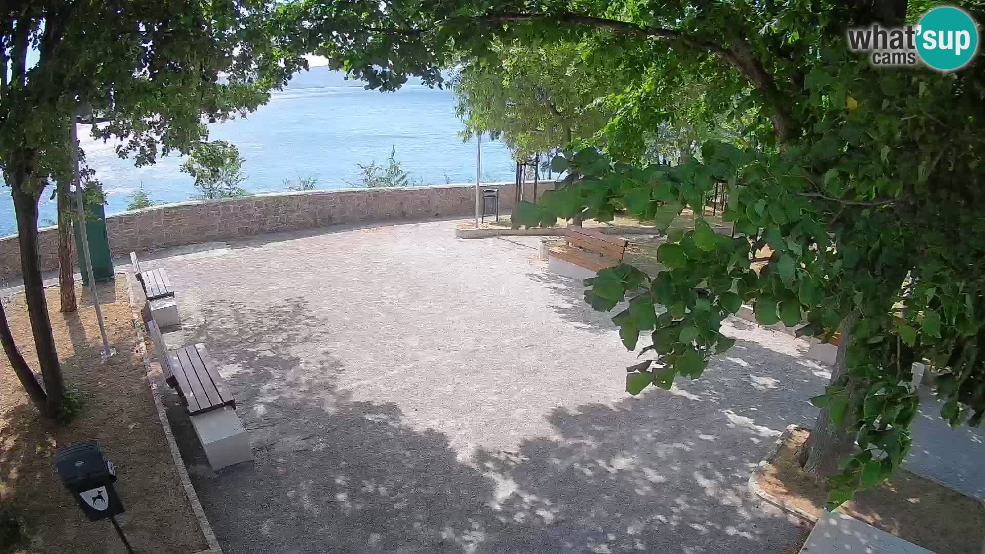 Senj Live Cam – Writers’ Park and the Velebit Channel
