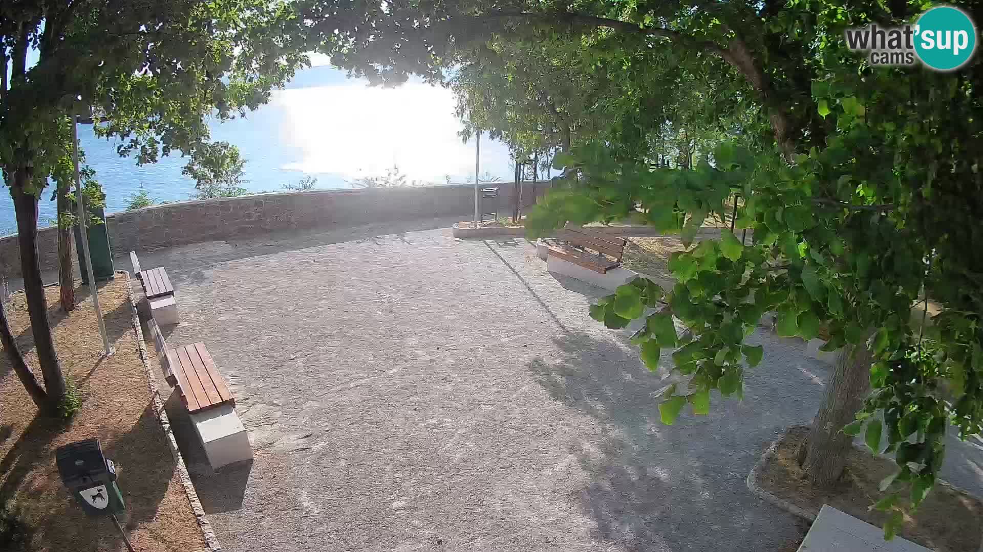Senj Live Webcam – Schriftstellerpark und Velebit-Kanal