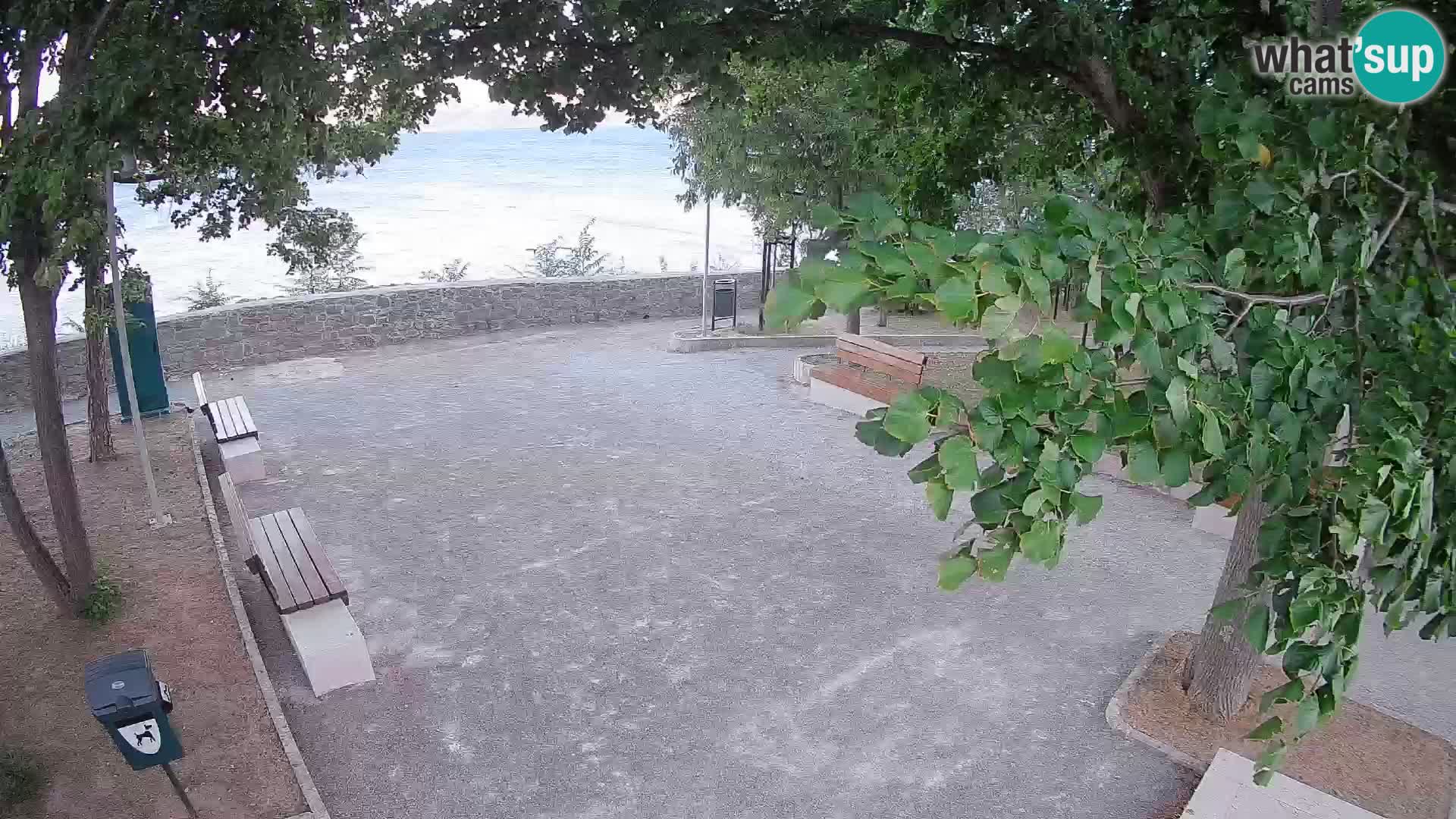 Senj Live Webcam – Schriftstellerpark und Velebit-Kanal