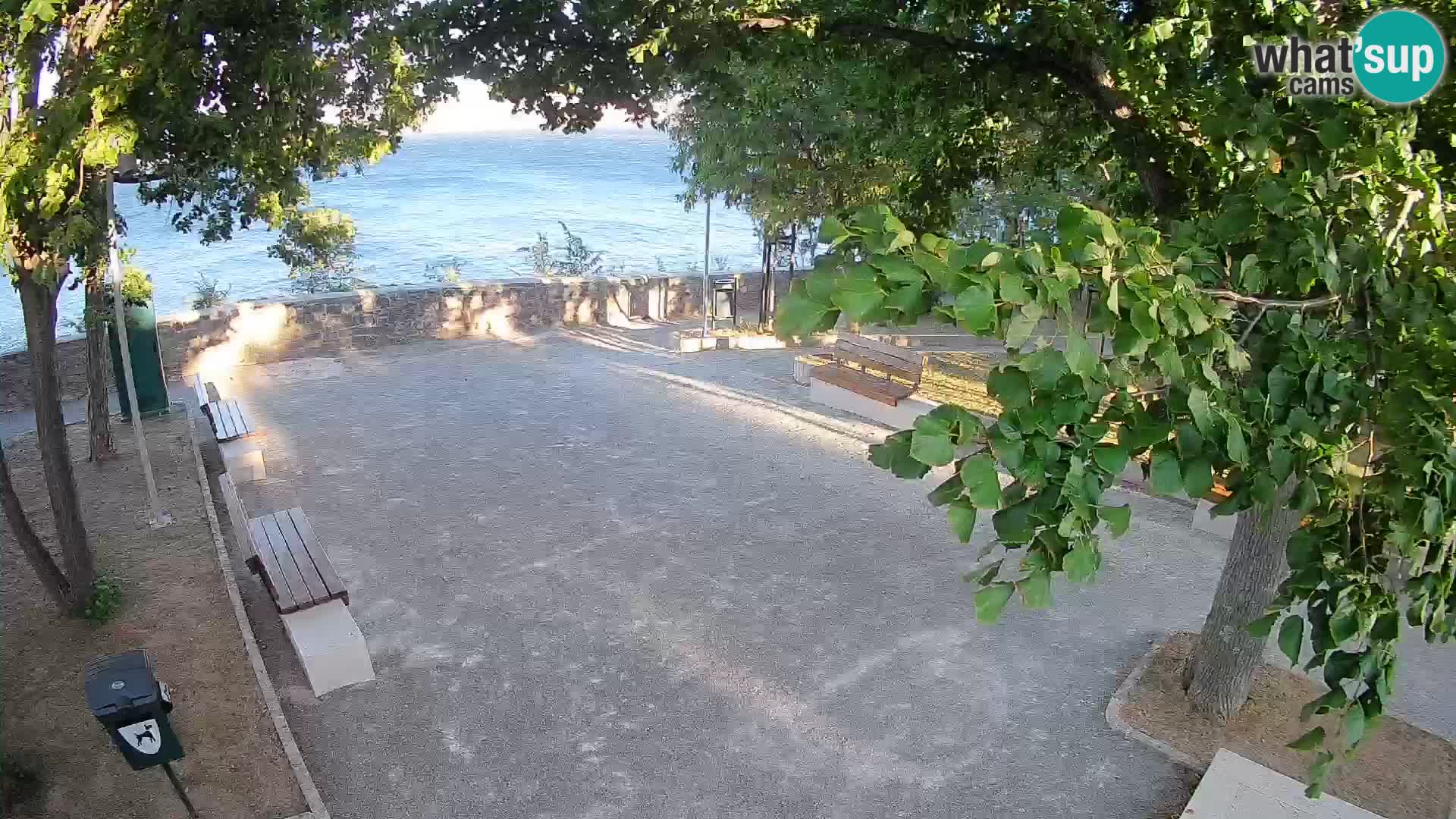 Senj Live Cam – Writers’ Park and the Velebit Channel