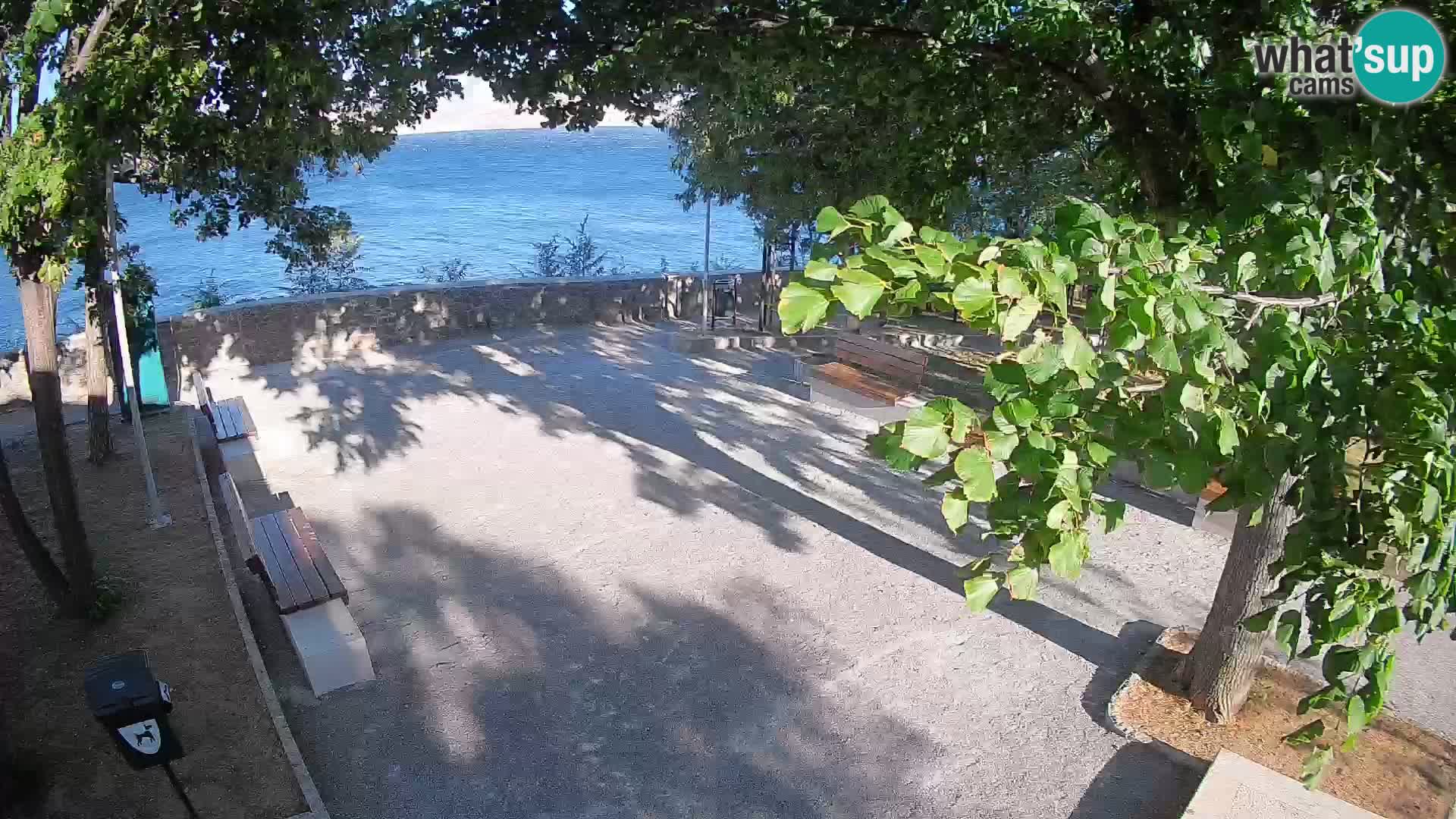 Senj Live Webcam – Schriftstellerpark und Velebit-Kanal
