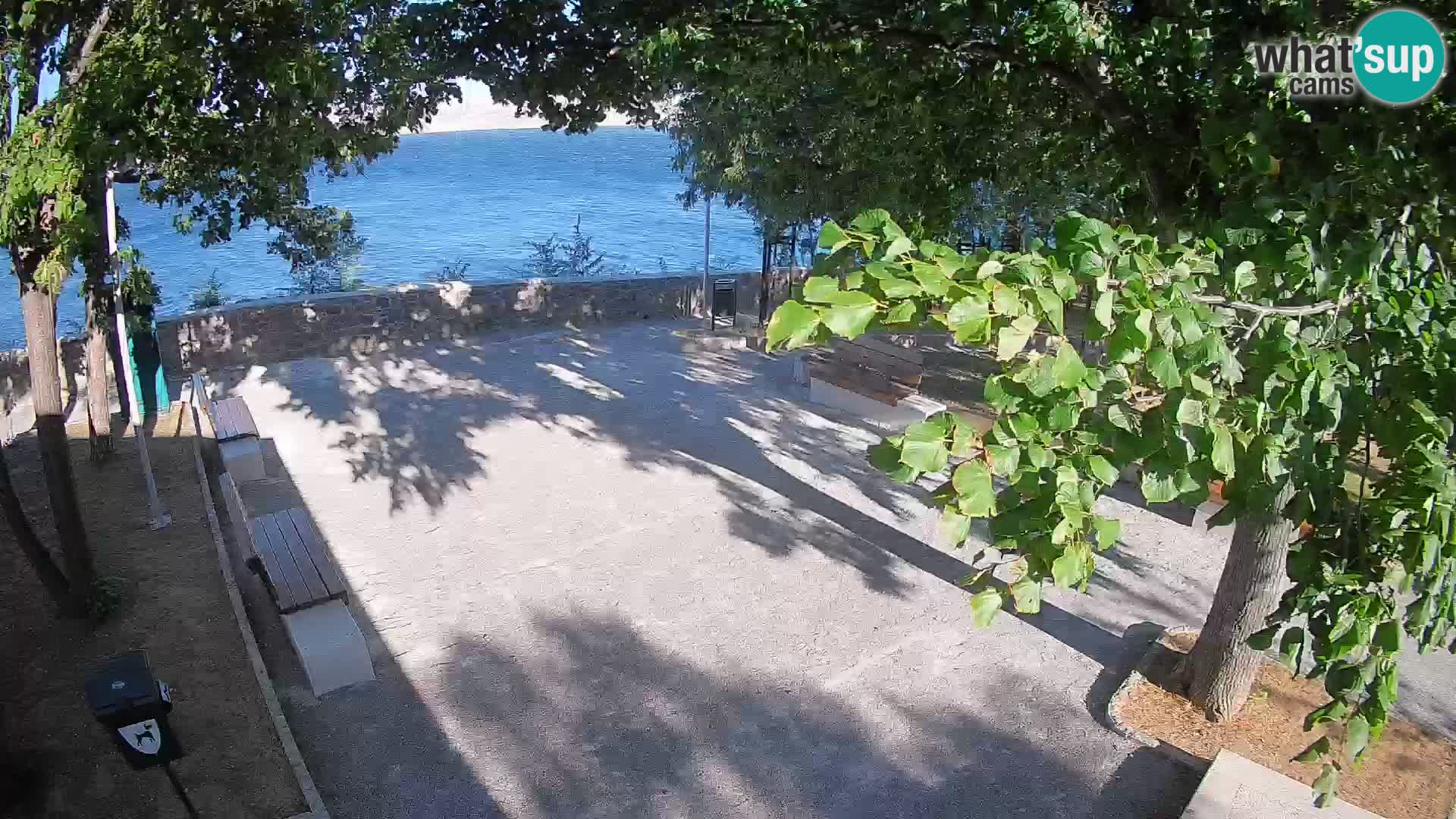 Senj Live Cam – Writers’ Park and the Velebit Channel