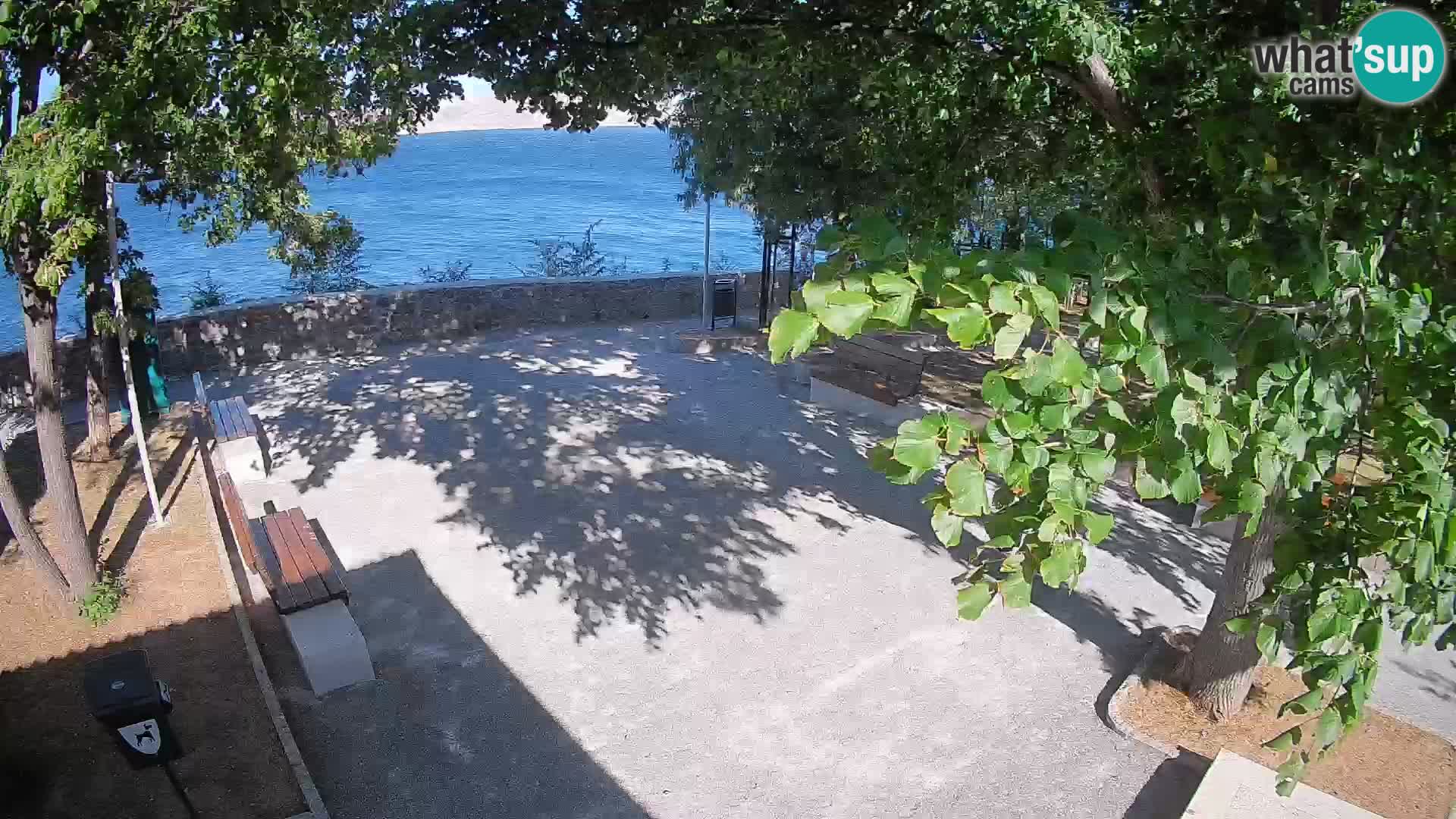Senj Live Webcam – Schriftstellerpark und Velebit-Kanal