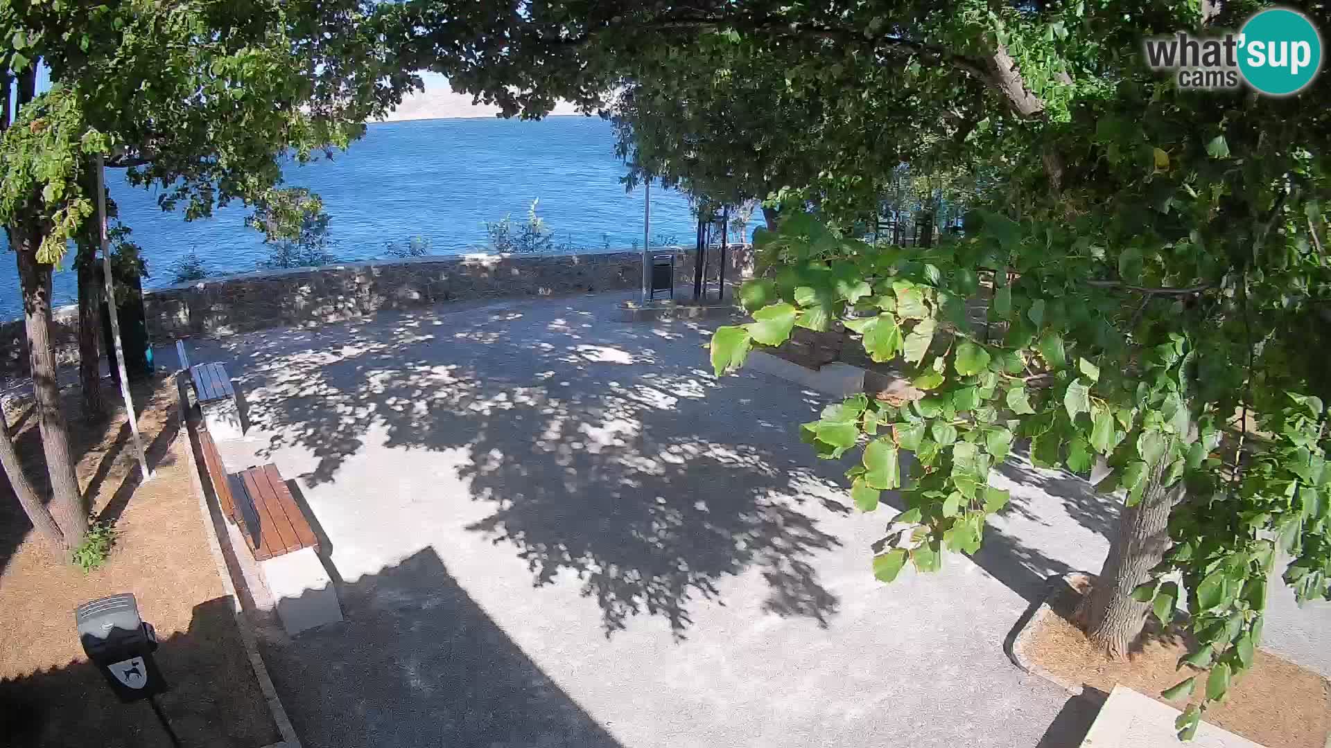 Kamera uživo Senj – Park književnika i Velebitski kanal