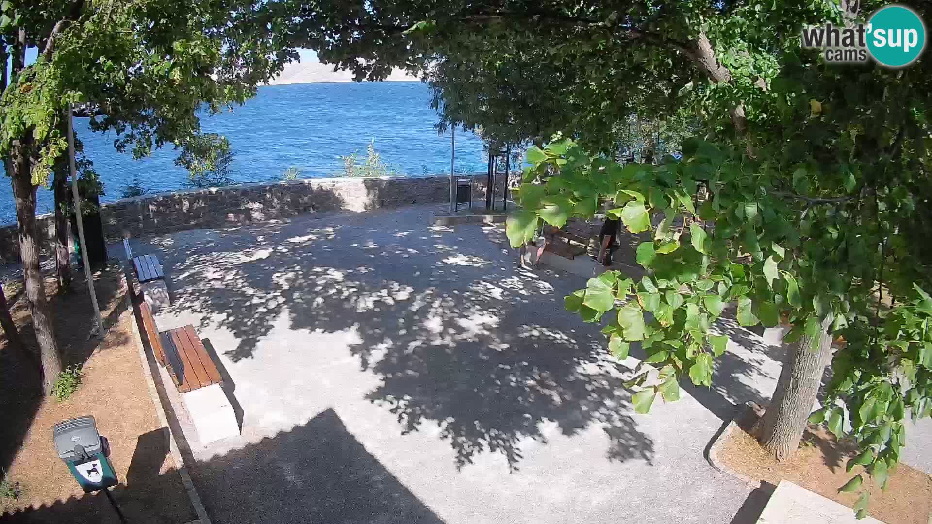 Senj Live Webcam – Schriftstellerpark und Velebit-Kanal