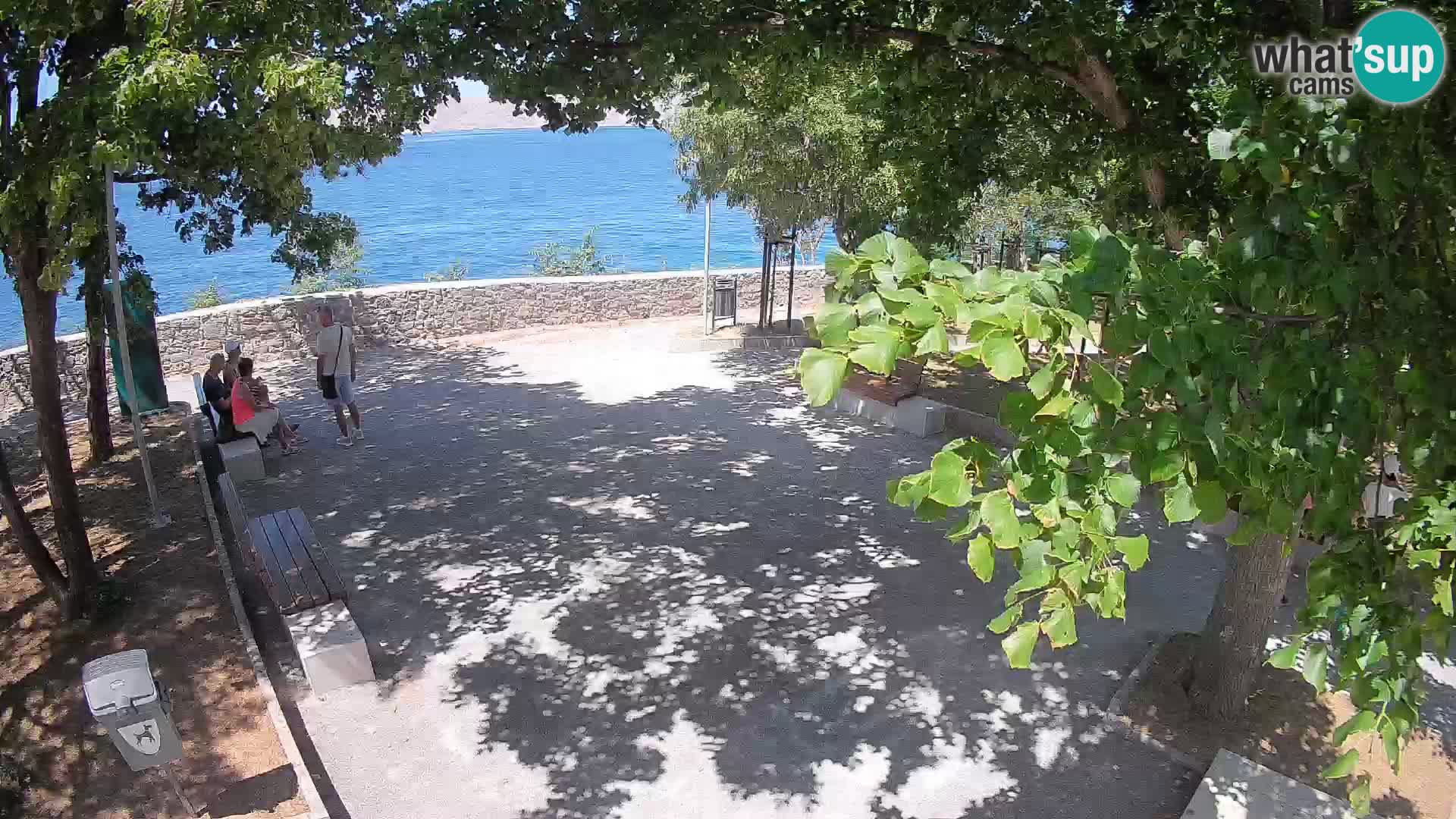 Senj Live Webcam – Schriftstellerpark und Velebit-Kanal