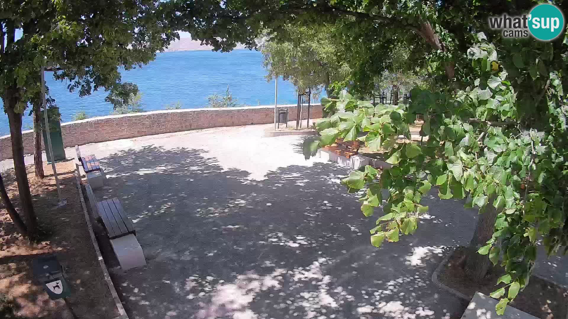 Senj Live Webcam – Schriftstellerpark und Velebit-Kanal