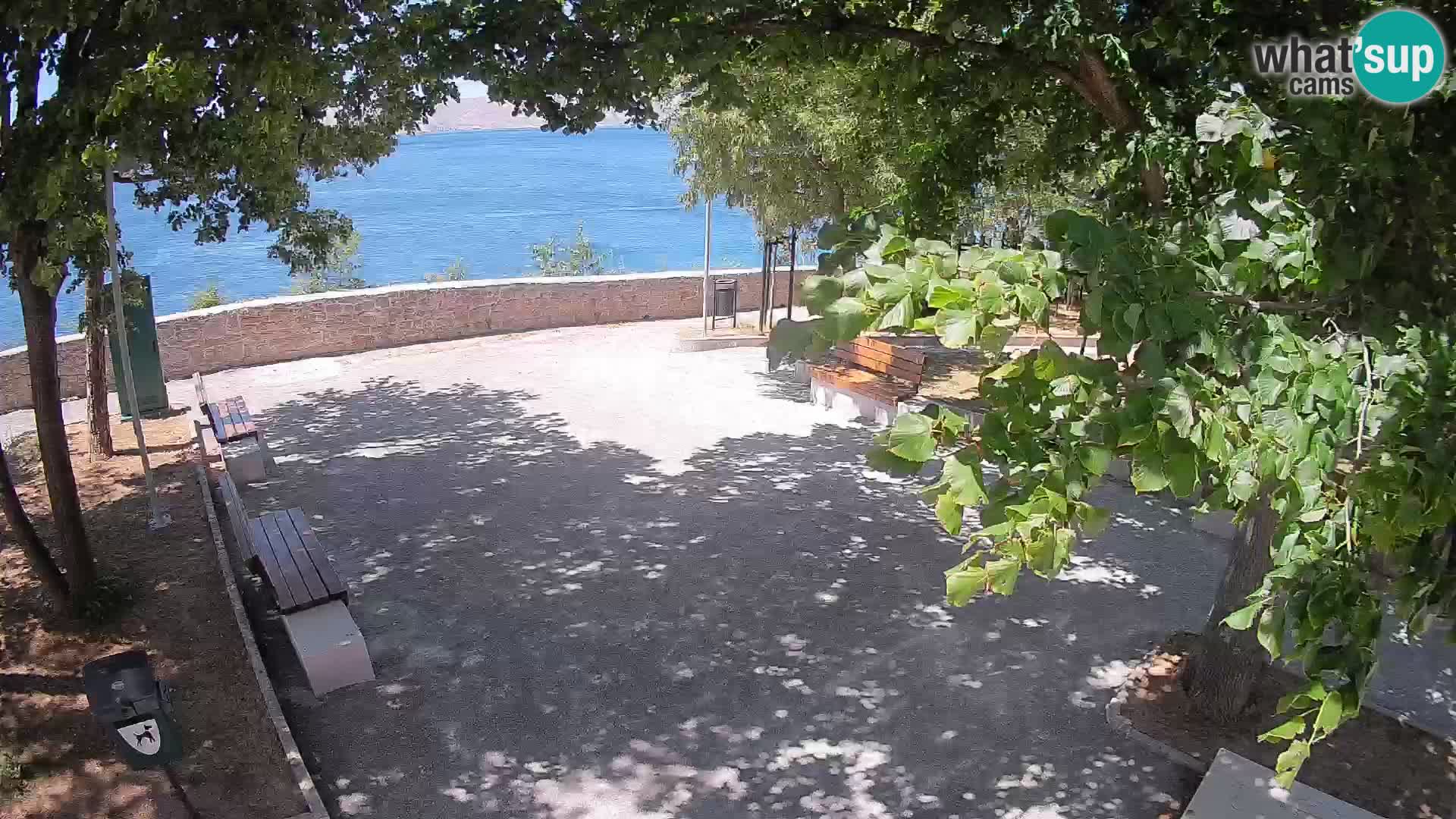 Senj Live Webcam – Schriftstellerpark und Velebit-Kanal
