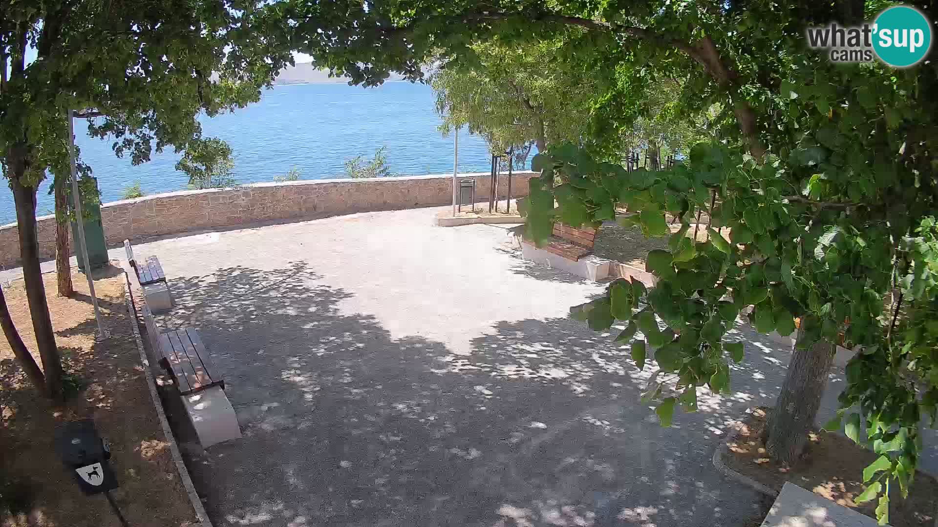 Senj Live Webcam – Schriftstellerpark und Velebit-Kanal