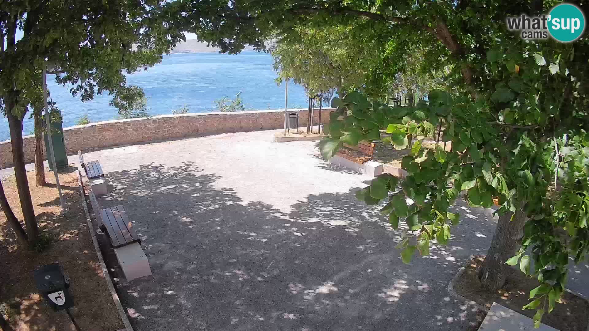 Senj Live Cam – Writers’ Park and the Velebit Channel