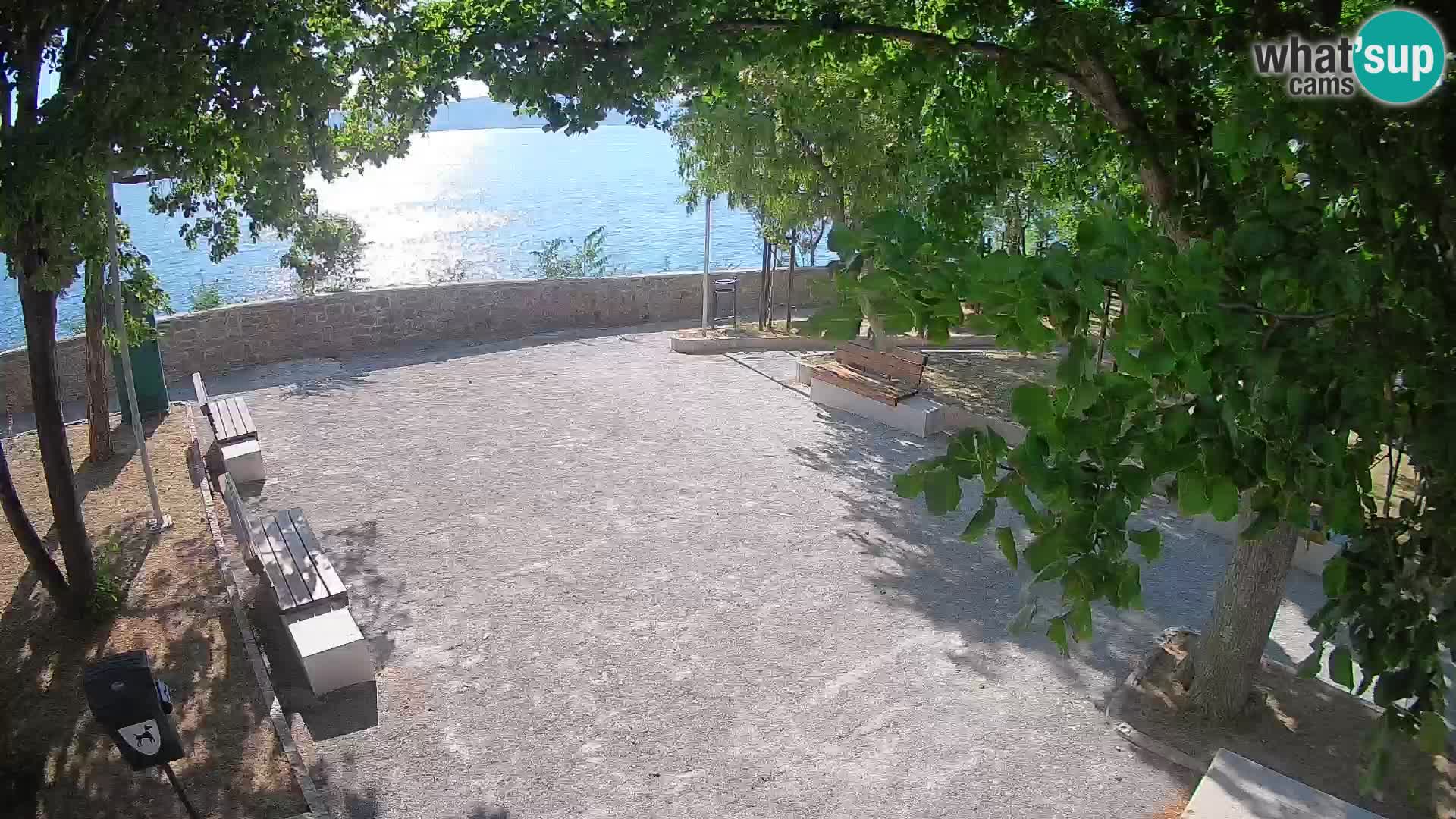 Senj Live Webcam – Schriftstellerpark und Velebit-Kanal