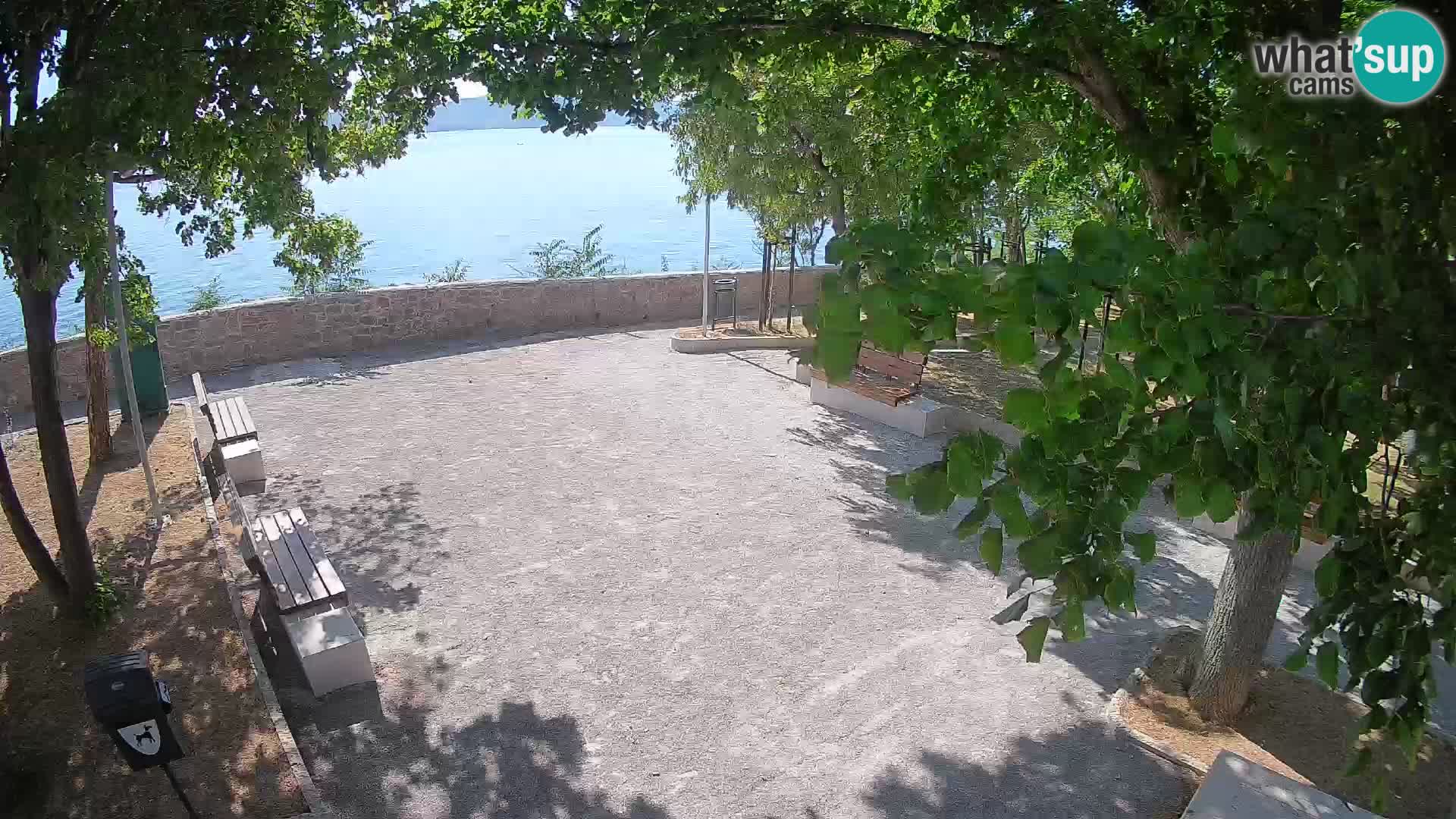 Senj Live Cam – Writers’ Park and the Velebit Channel