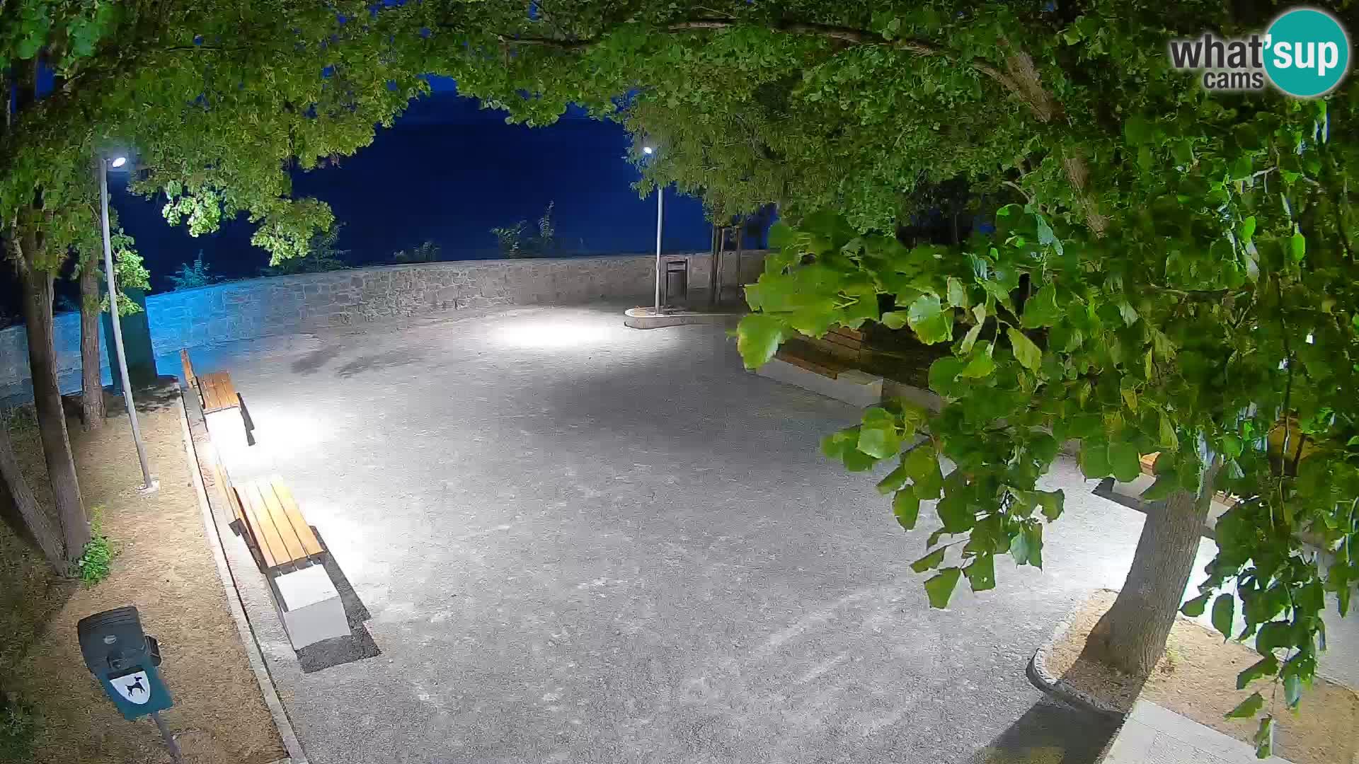 Senj Live Webcam – Schriftstellerpark und Velebit-Kanal