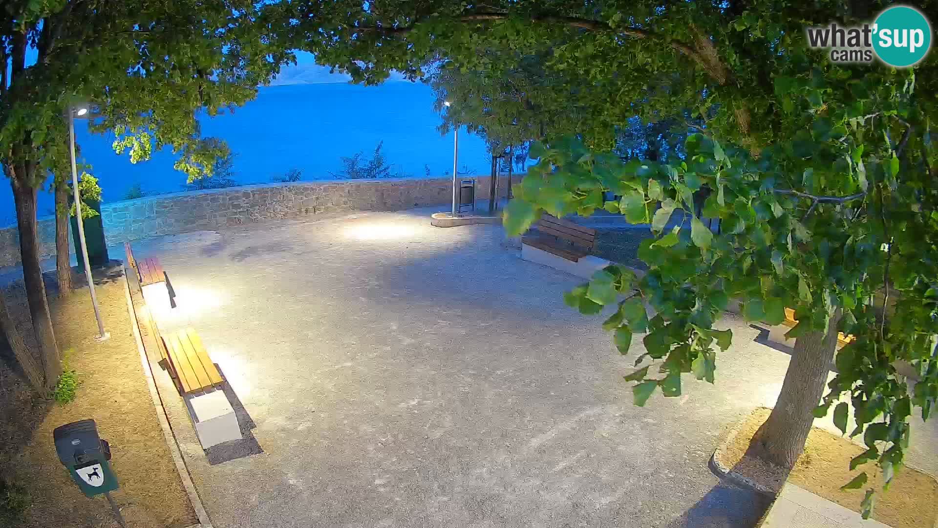 Senj Live Webcam – Schriftstellerpark und Velebit-Kanal